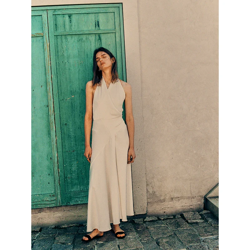 Halter Neck Wrap Dress - Image 4
