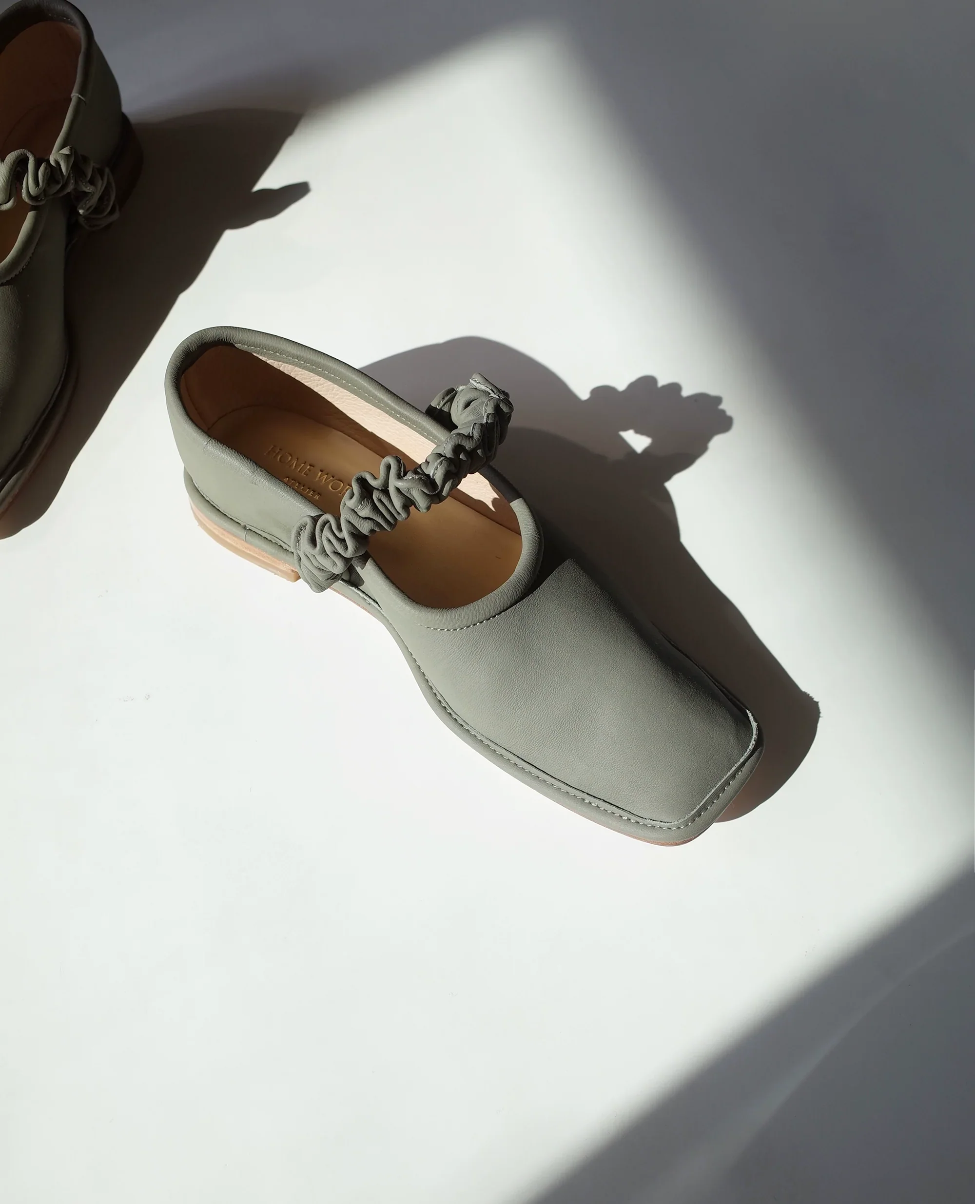 Hand-Pleated Square Toe Flats - Image 3