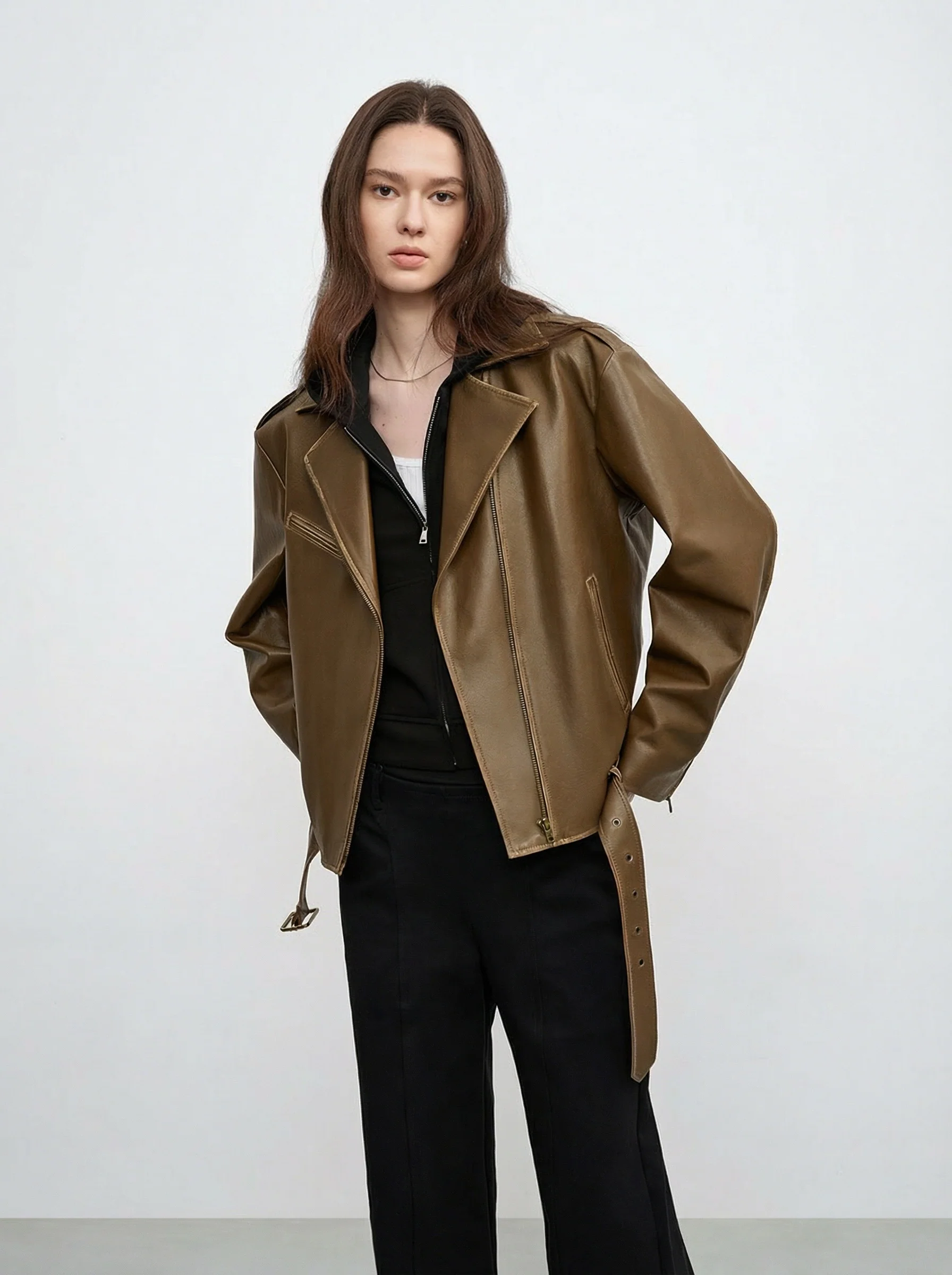 Hand-Rubbed Sheepskin Moto Jacket - Image 4
