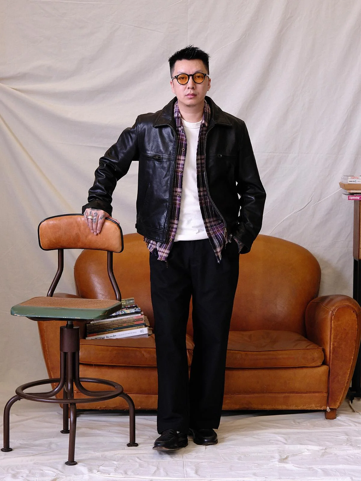 Hand-Rubbed Top-Grain Leather Zip Jacket - Image 2