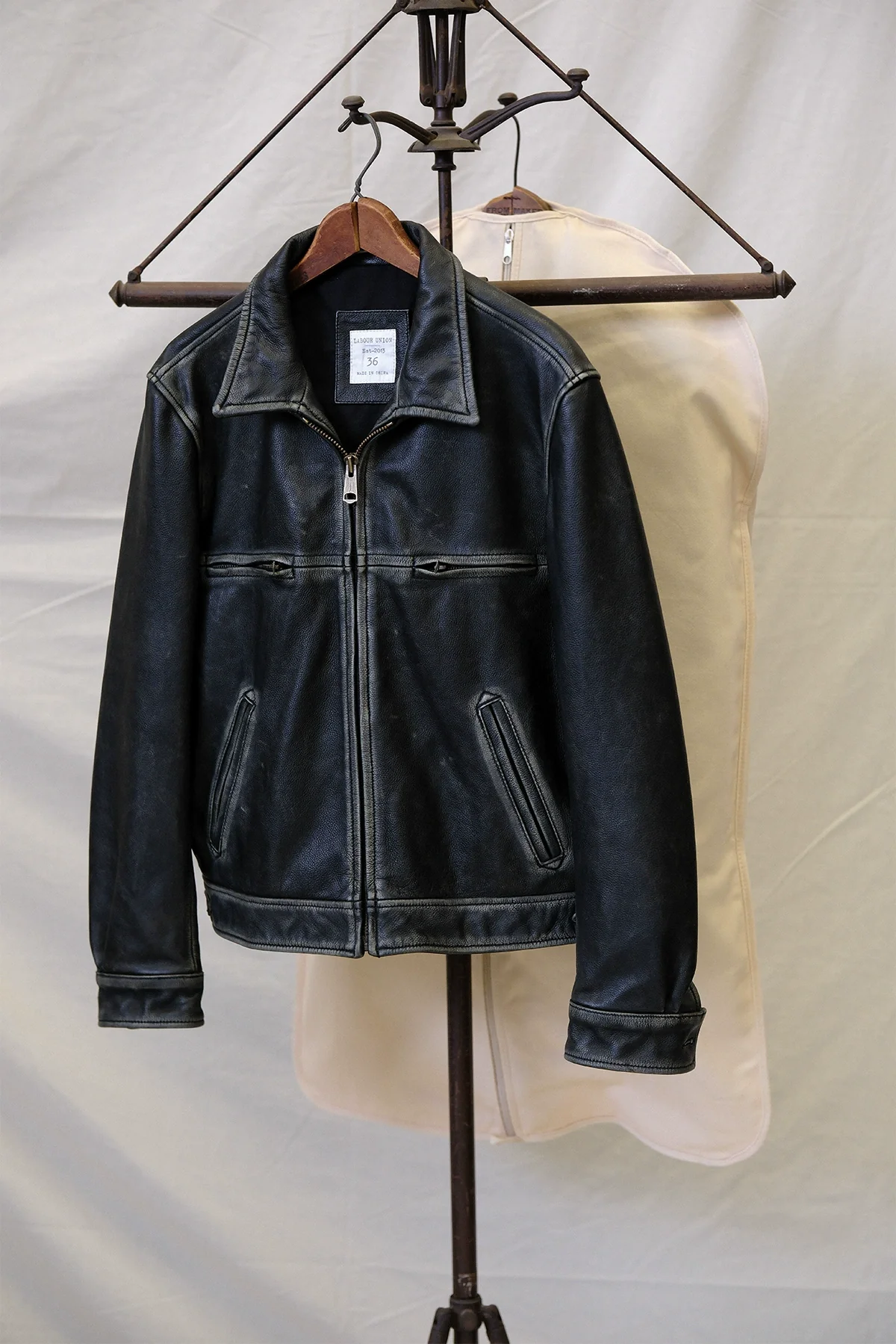 Hand-Rubbed Top-Grain Leather Zip Jacket - Image 7