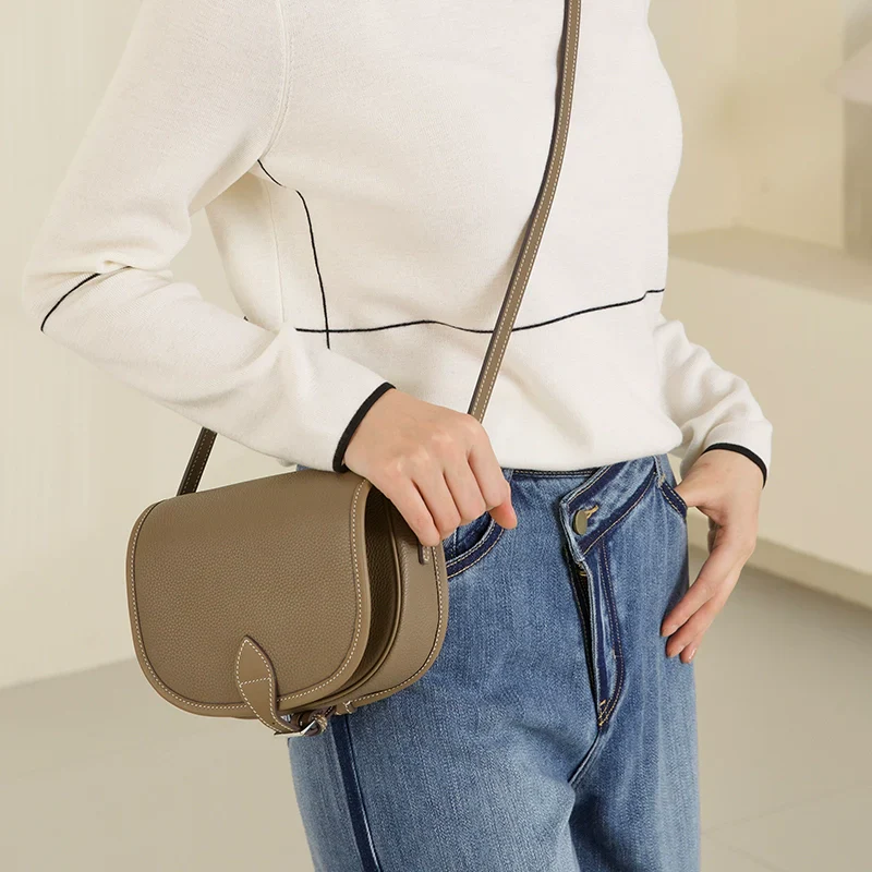 Hand-Stitched Leather Saddle Bag - Image 3