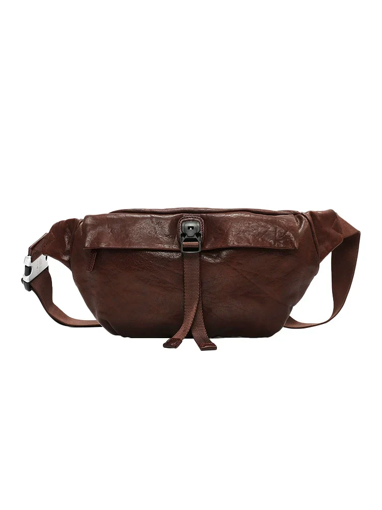 Hand-Washed Cowhide Sling Bag - Image 5