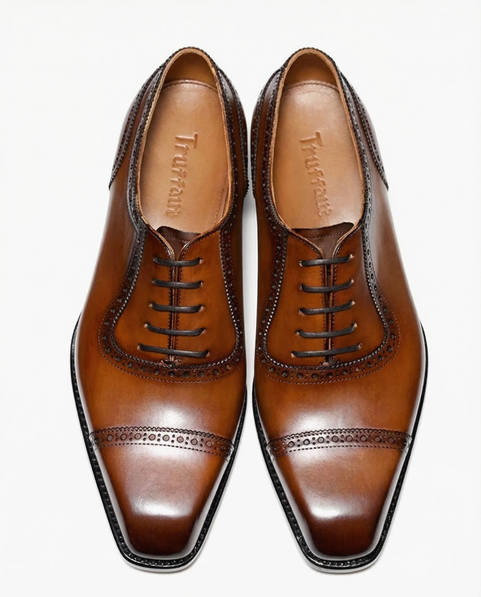 Handcrafted Brown Brogue Oxford - Image 2
