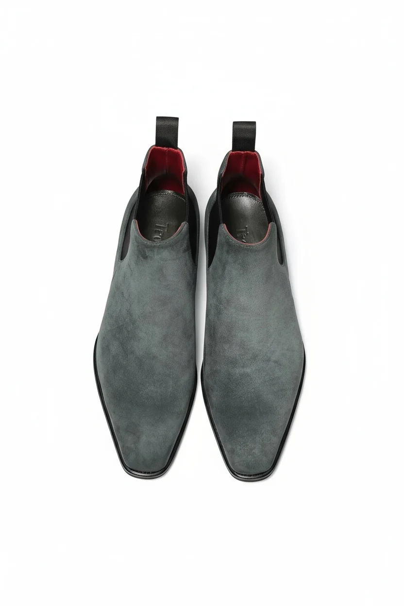 Handcrafted Suede Chelsea Boots - Image 4