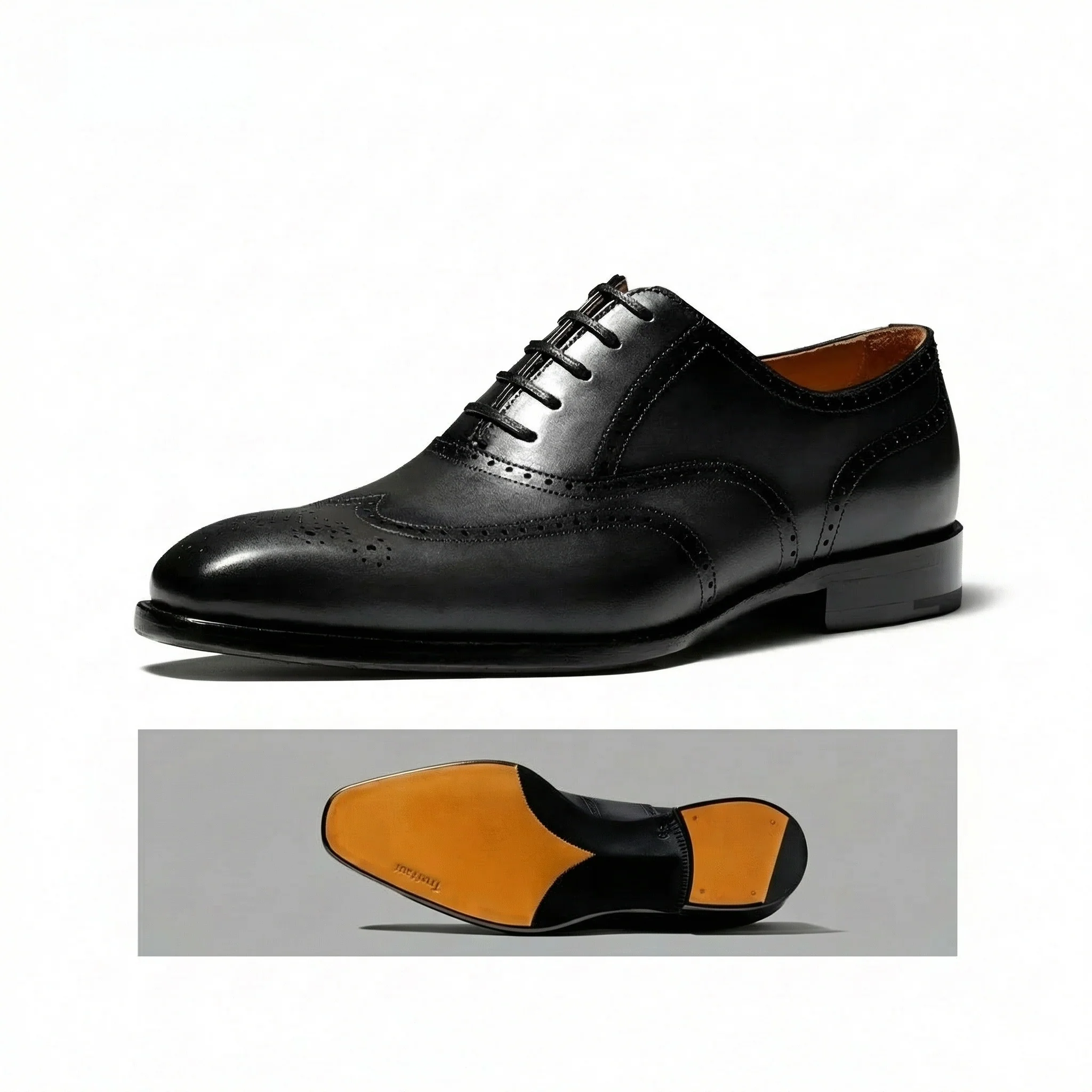 Handmade Leather Oxford Brogues - Image 2