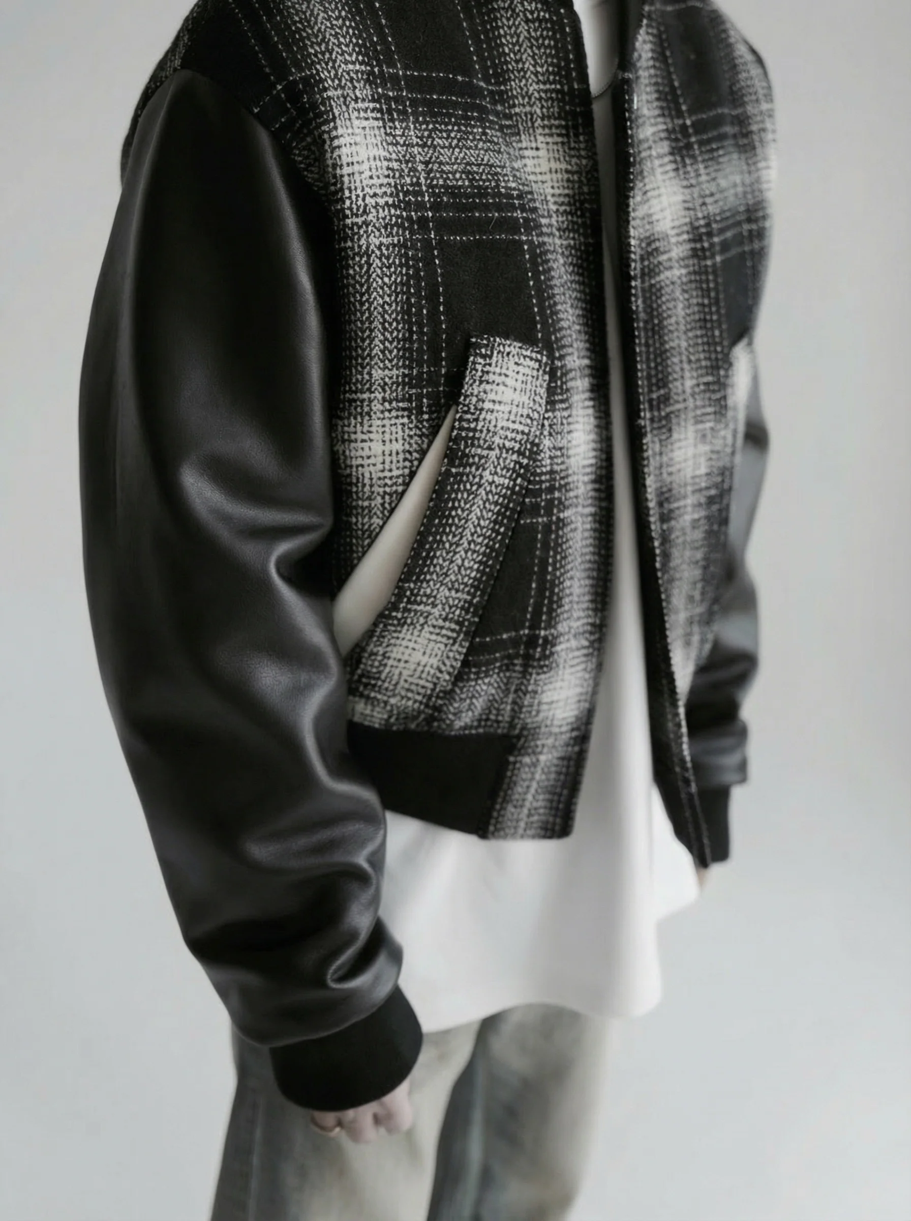 Harris Tweed Down Varsity Jacket - Image 2