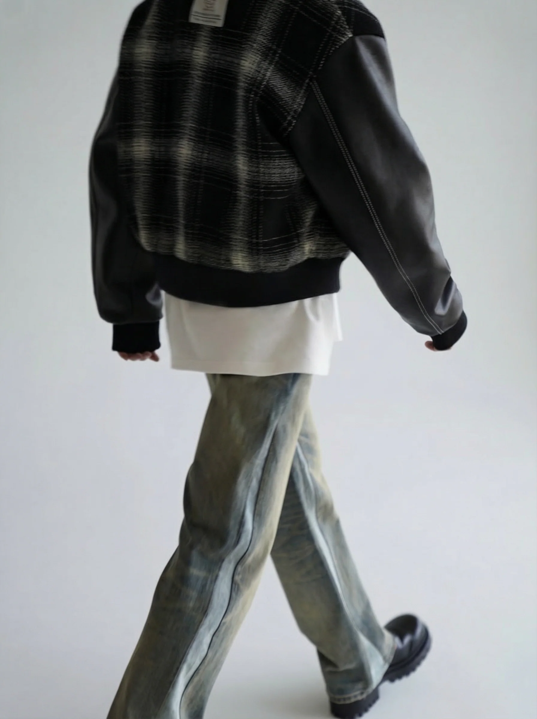 Harris Tweed Down Varsity Jacket - Image 3