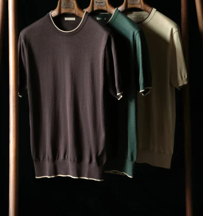 Hazelnut Mousse Knit T-Shirt - Image 5