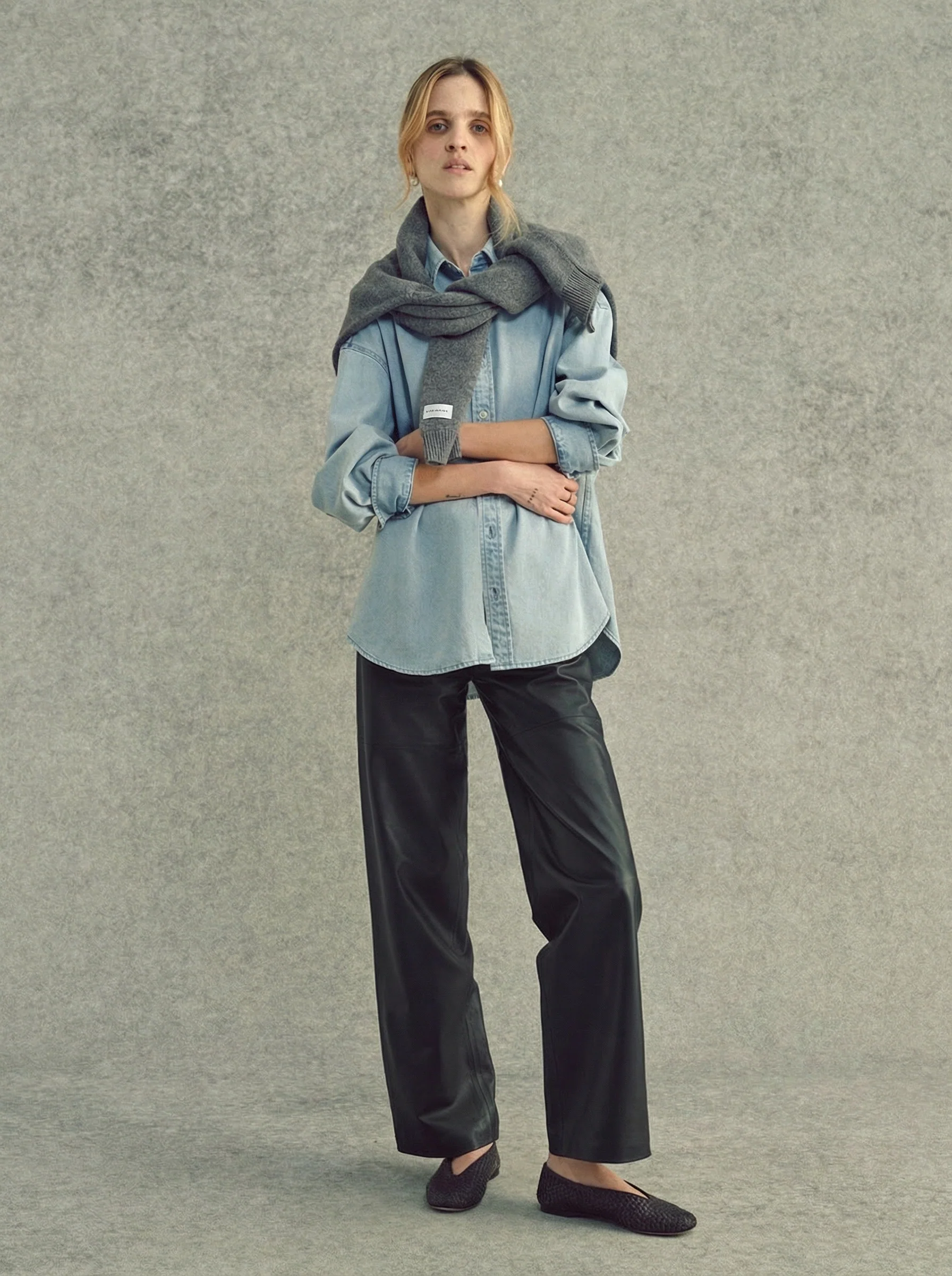 Heart Collar Denim Shirt - Image 2