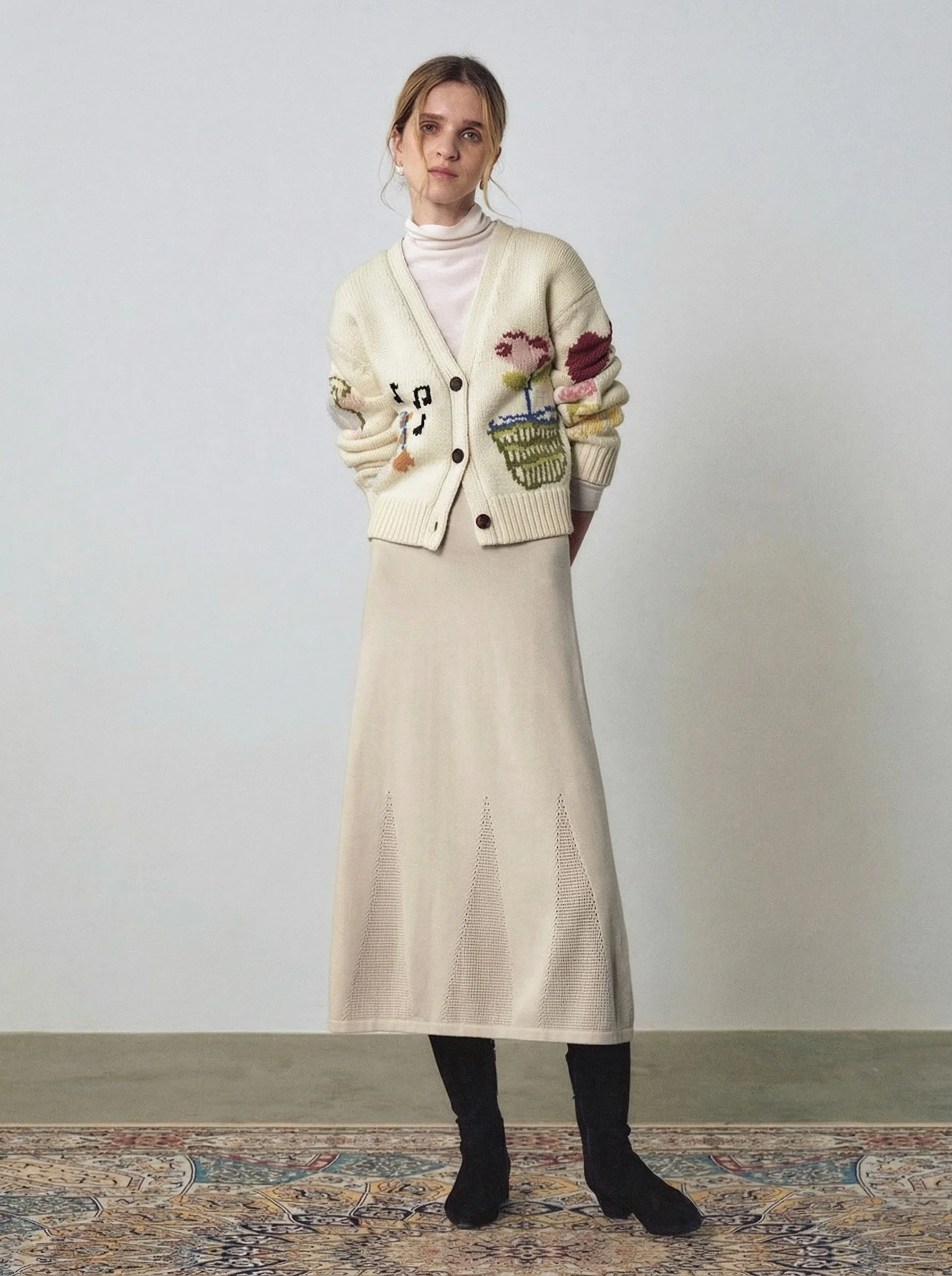 Heart Intarsia Cardigan - Image 3