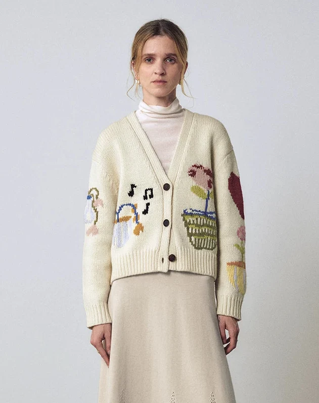 Heart Intarsia Cardigan - Image 6