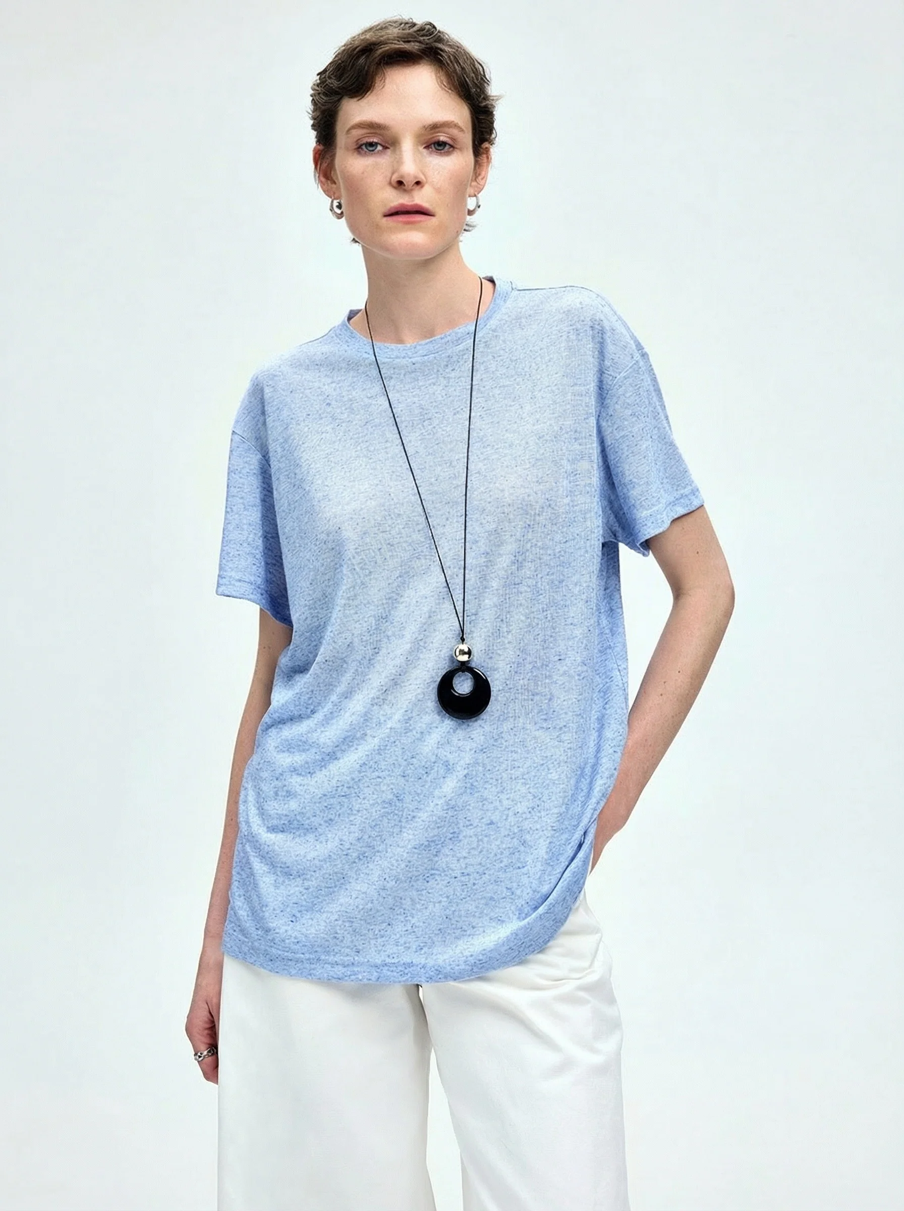 Heather Crewneck Tee