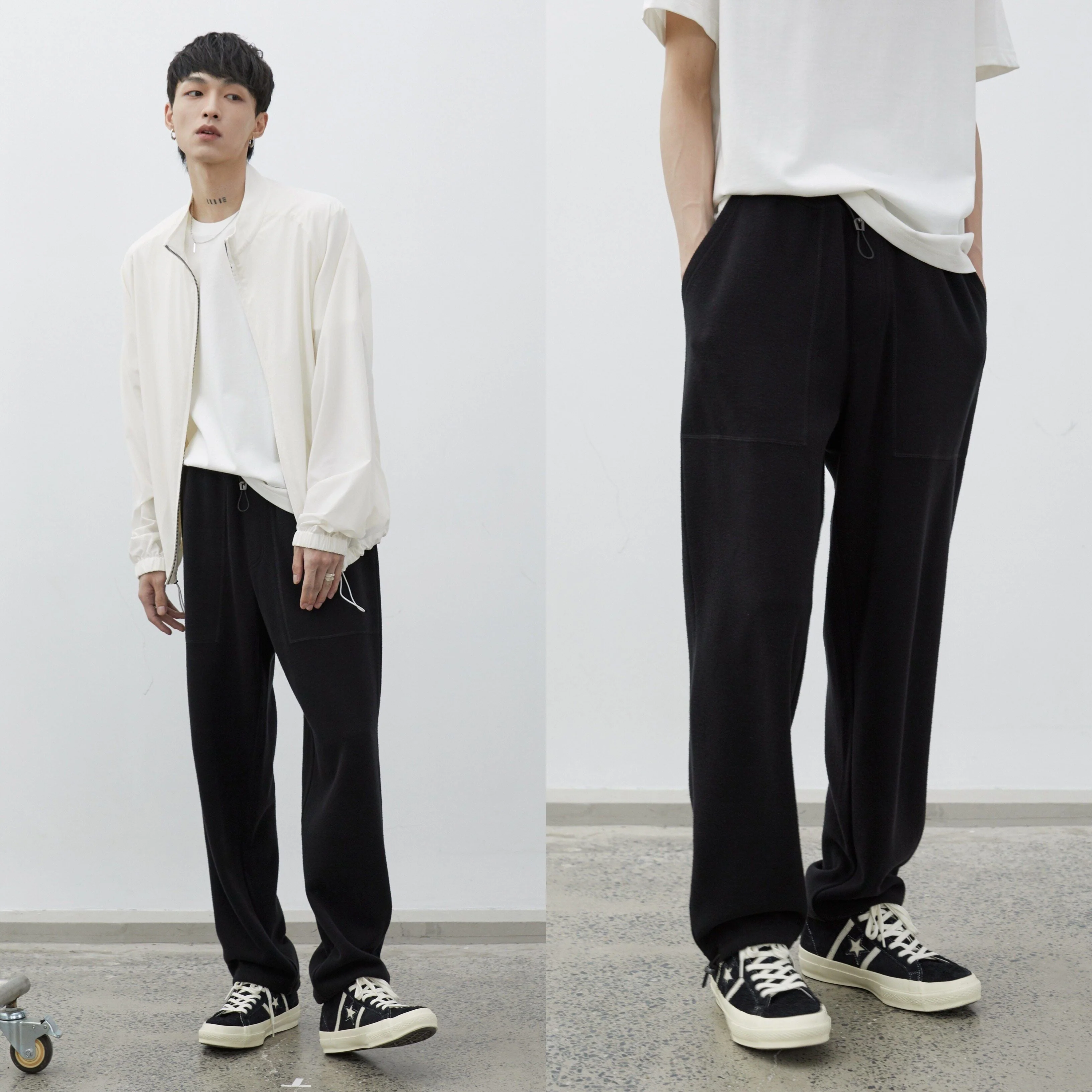 Heather Grey Track Pants - Image 3