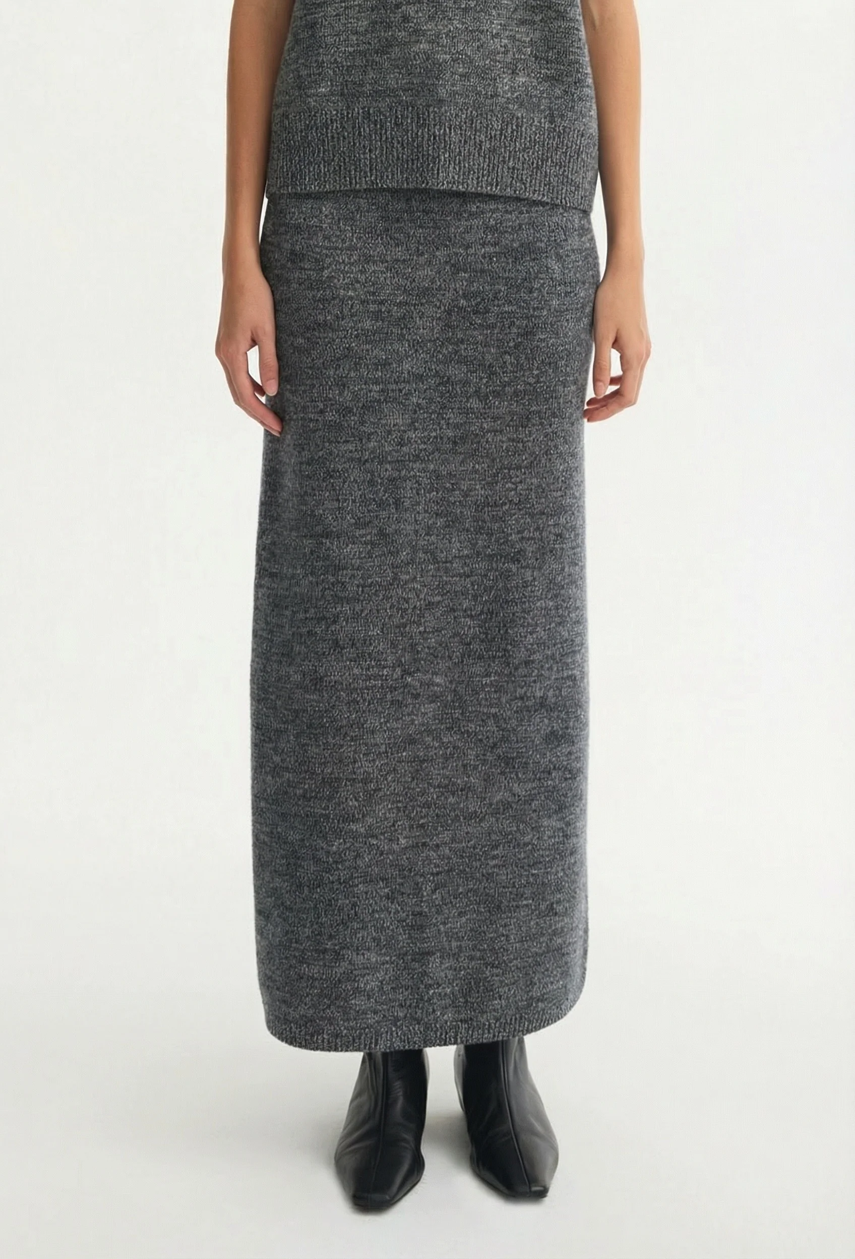 Heather Knit Maxi Skirt - Image 2