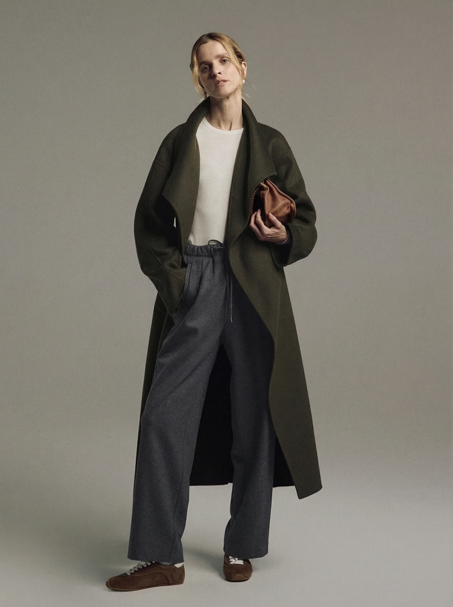 Heather Wool-Blend Straight-Leg Drawstring Trousers - Image 2