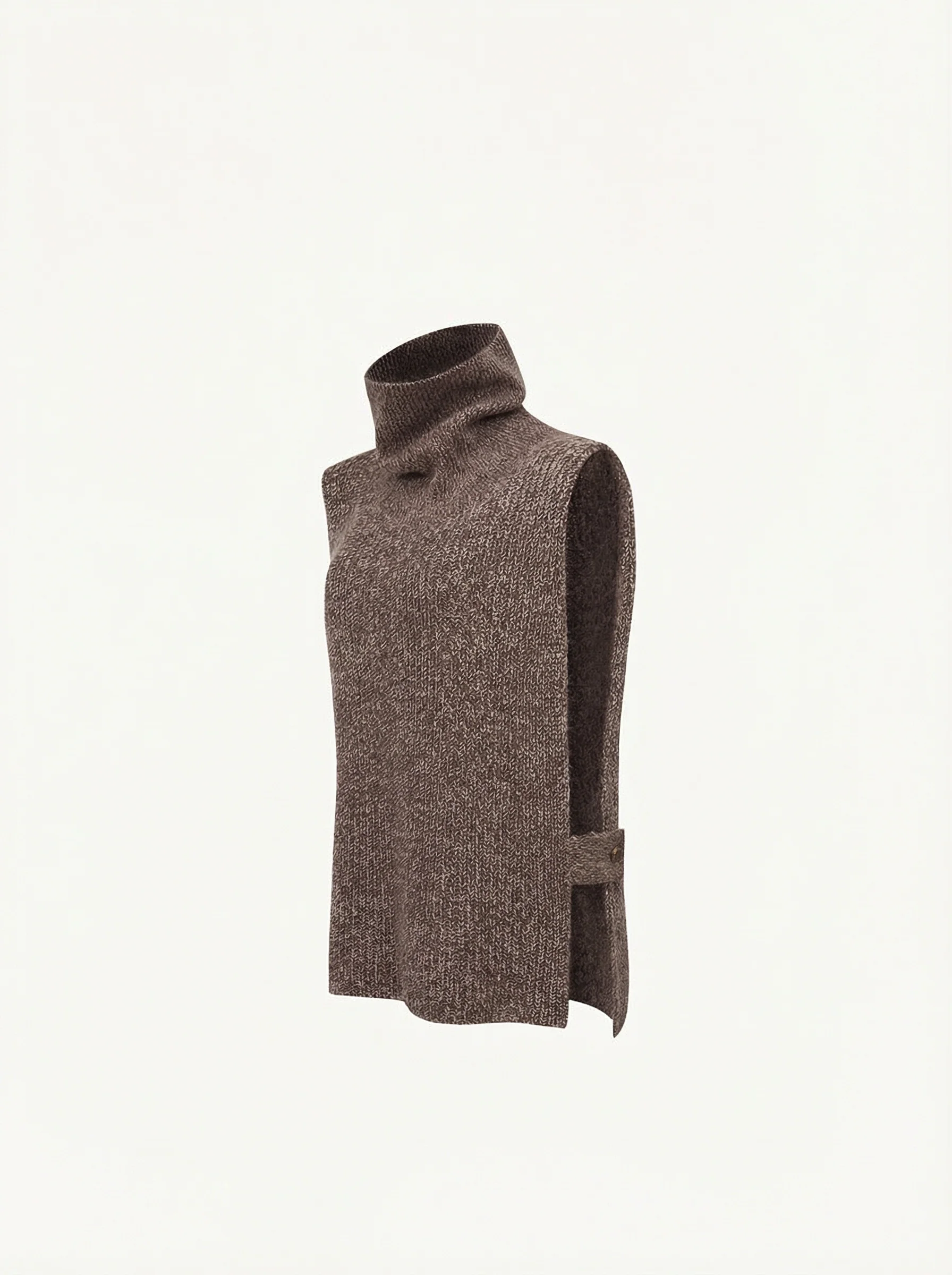 Heathered Turtleneck Knit Vest - Image 2