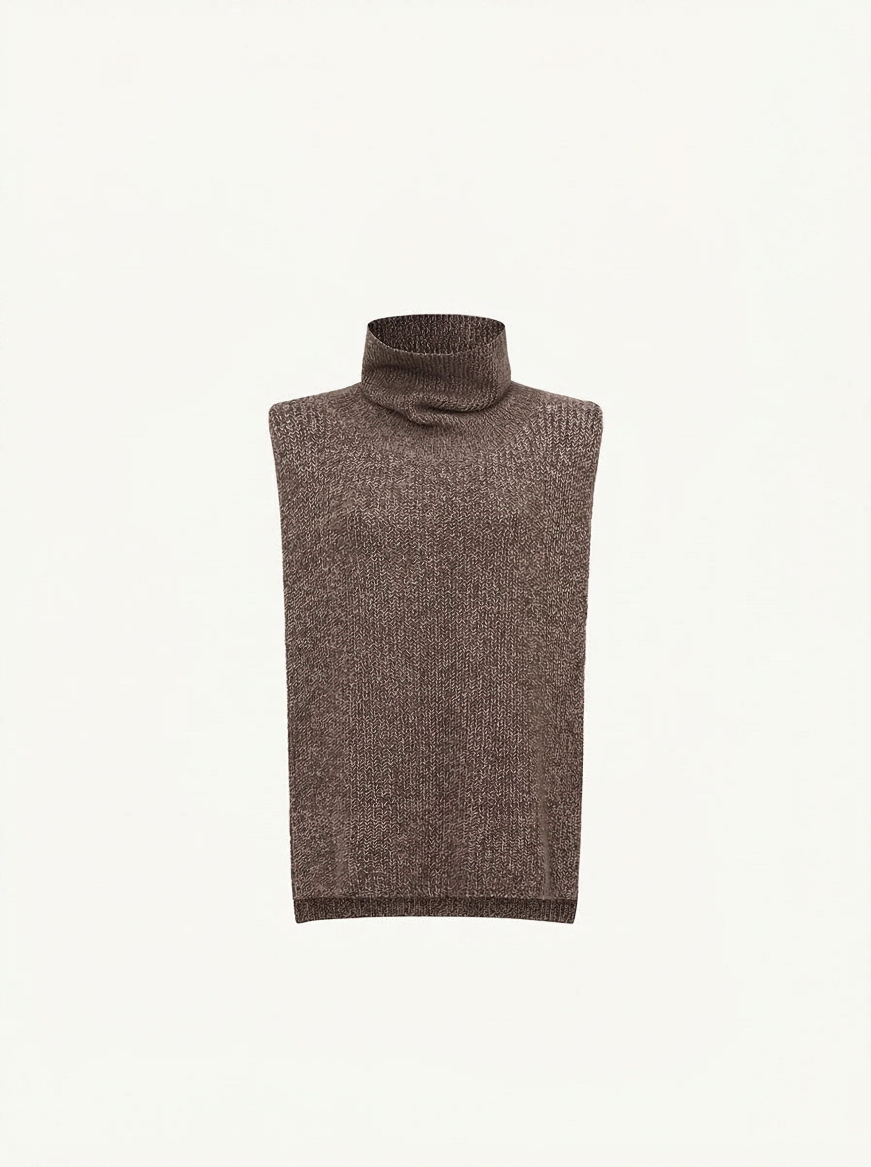 Heathered Turtleneck Knit Vest - Image 8
