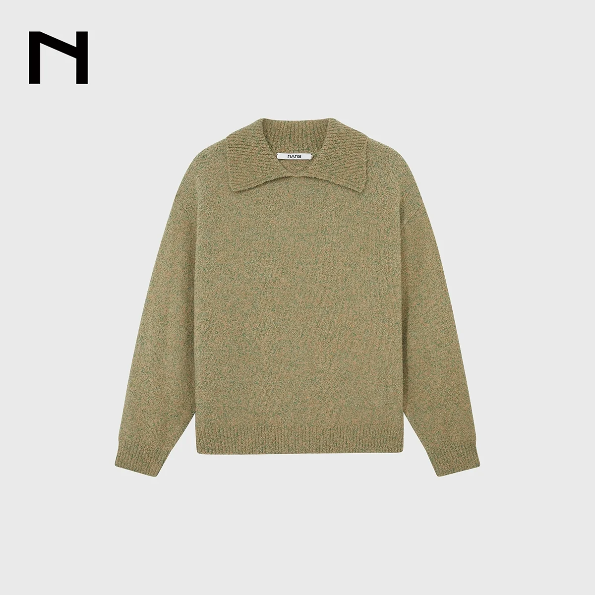 Heavy Alpaca Wool Blended Knit Polo - Image 5