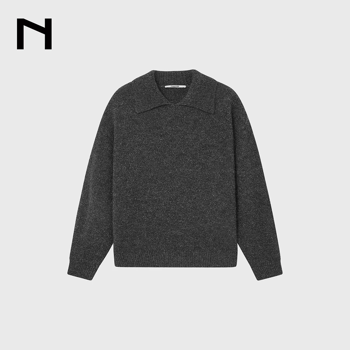 Heavy Alpaca Wool Blended Knit Polo - Image 6
