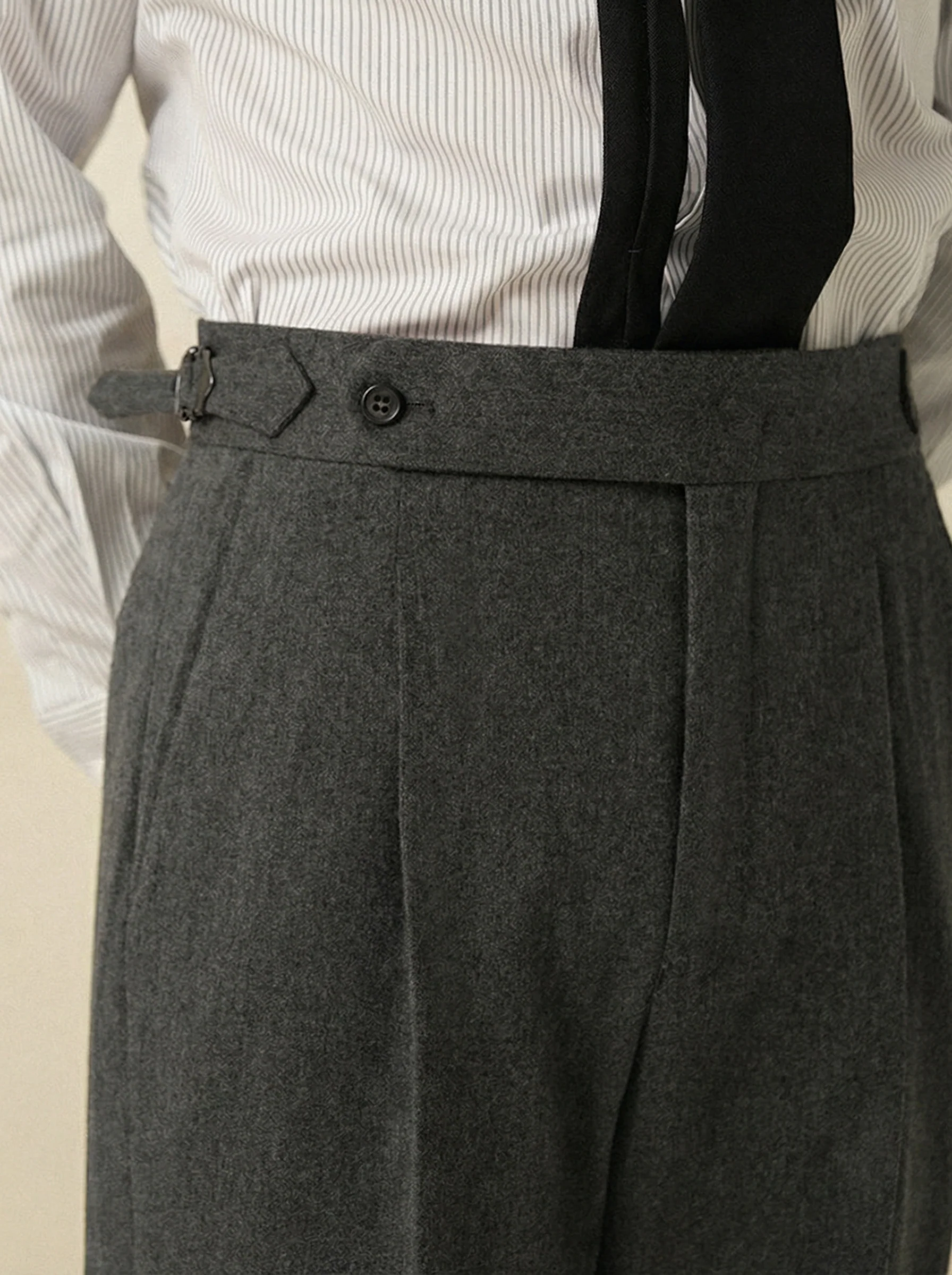 Heavy Flannel Naples Slim Trousers - Image 7