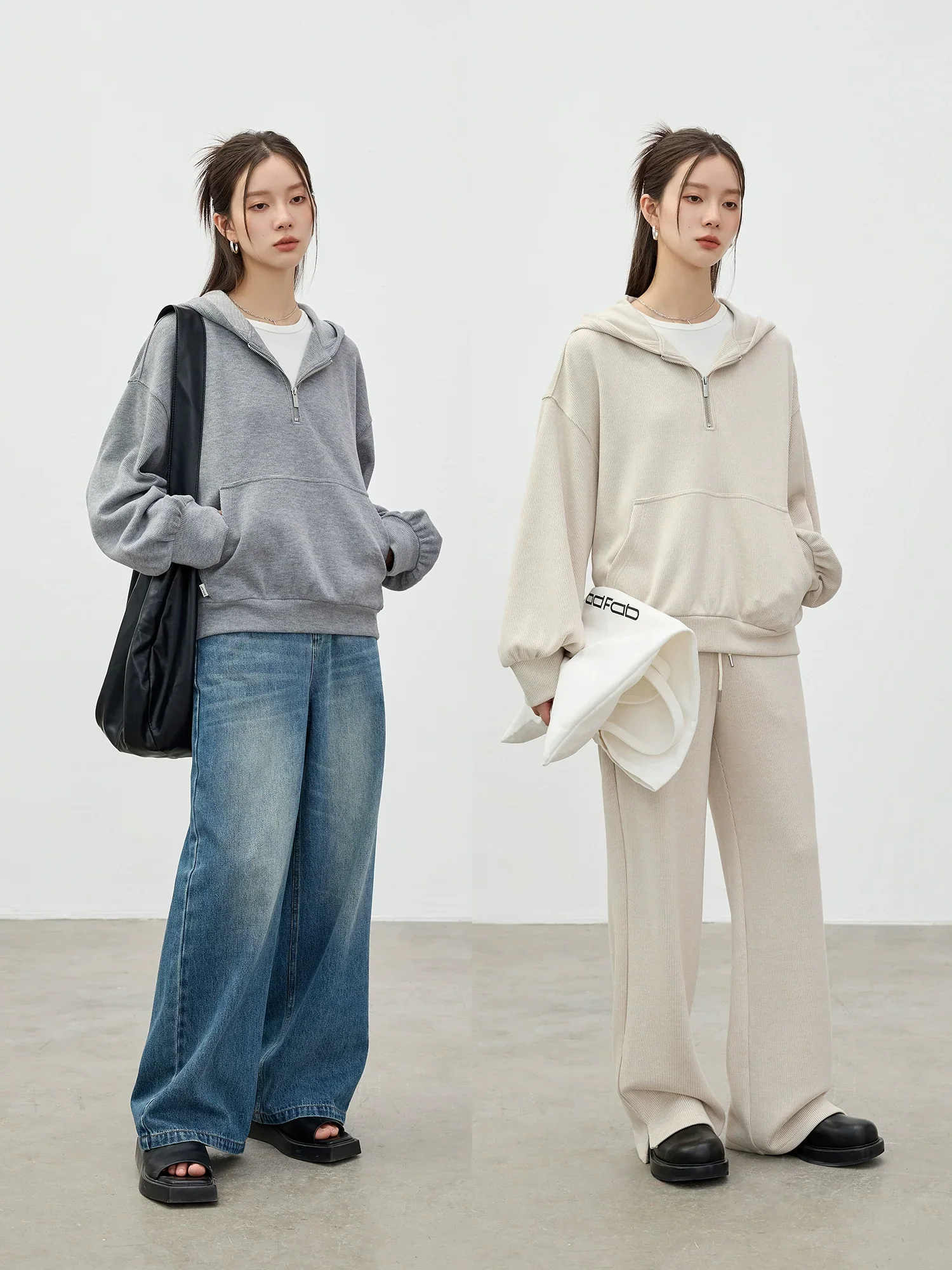 Heavy Velvet Zip Hoodie & Lounge Pants Set - Image 2