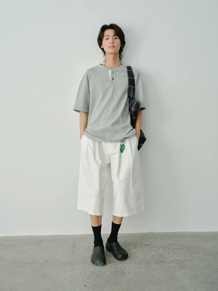 Heavy-Wash Henley Tee - Image 2