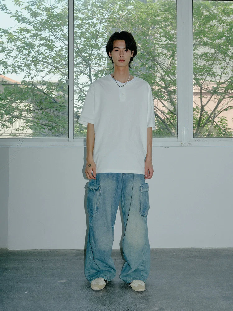 Heavy-Wash Henley Tee - Image 3