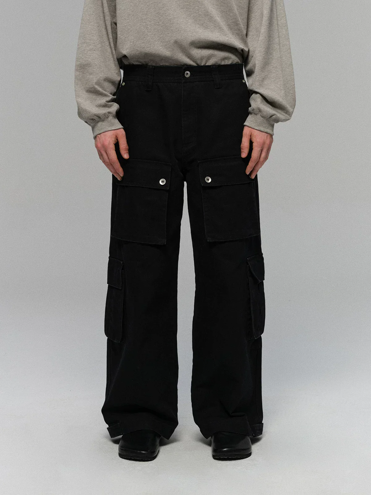 Heavyweight Canvas Distressed Cargo Pants - Image 3