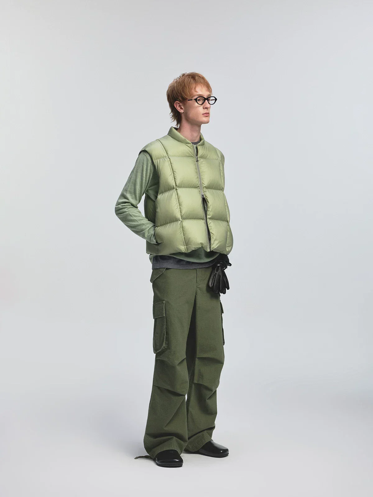 Heavyweight Check Piqué Cargo Trousers