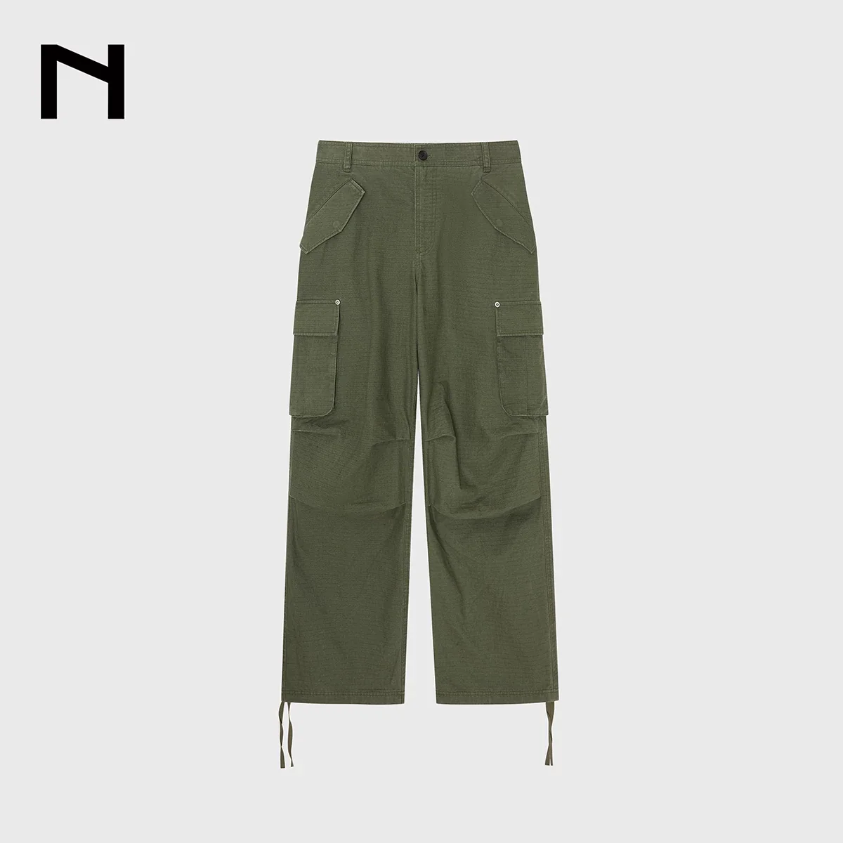 Heavyweight Check Piqué Cargo Trousers - Image 6