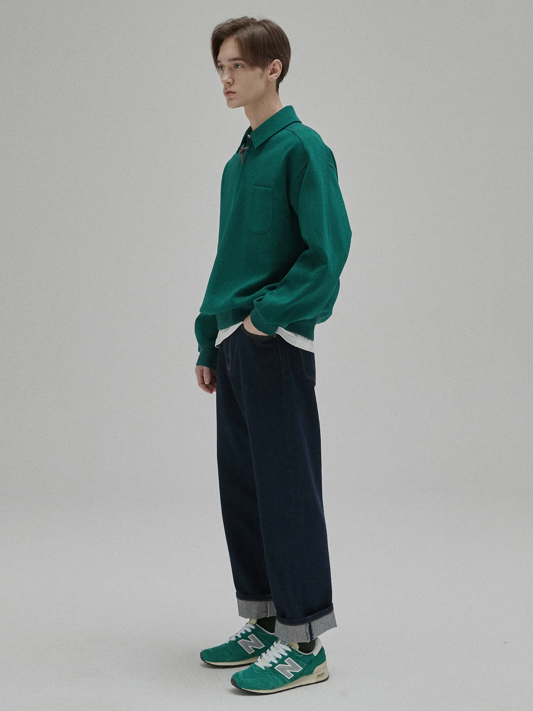 Heavyweight Cotton Zip-Up Pullover - Image 2