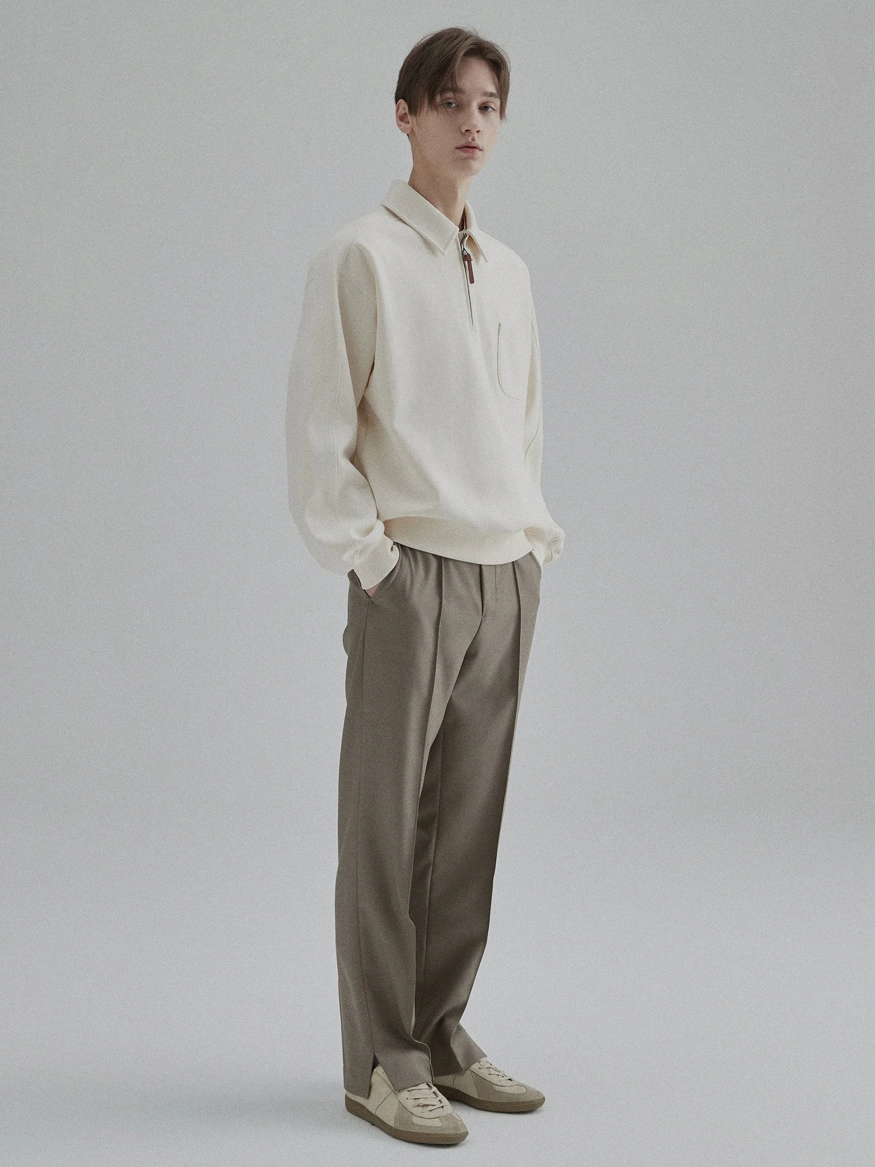 Heavyweight Cotton Zip-Up Pullover - Image 3
