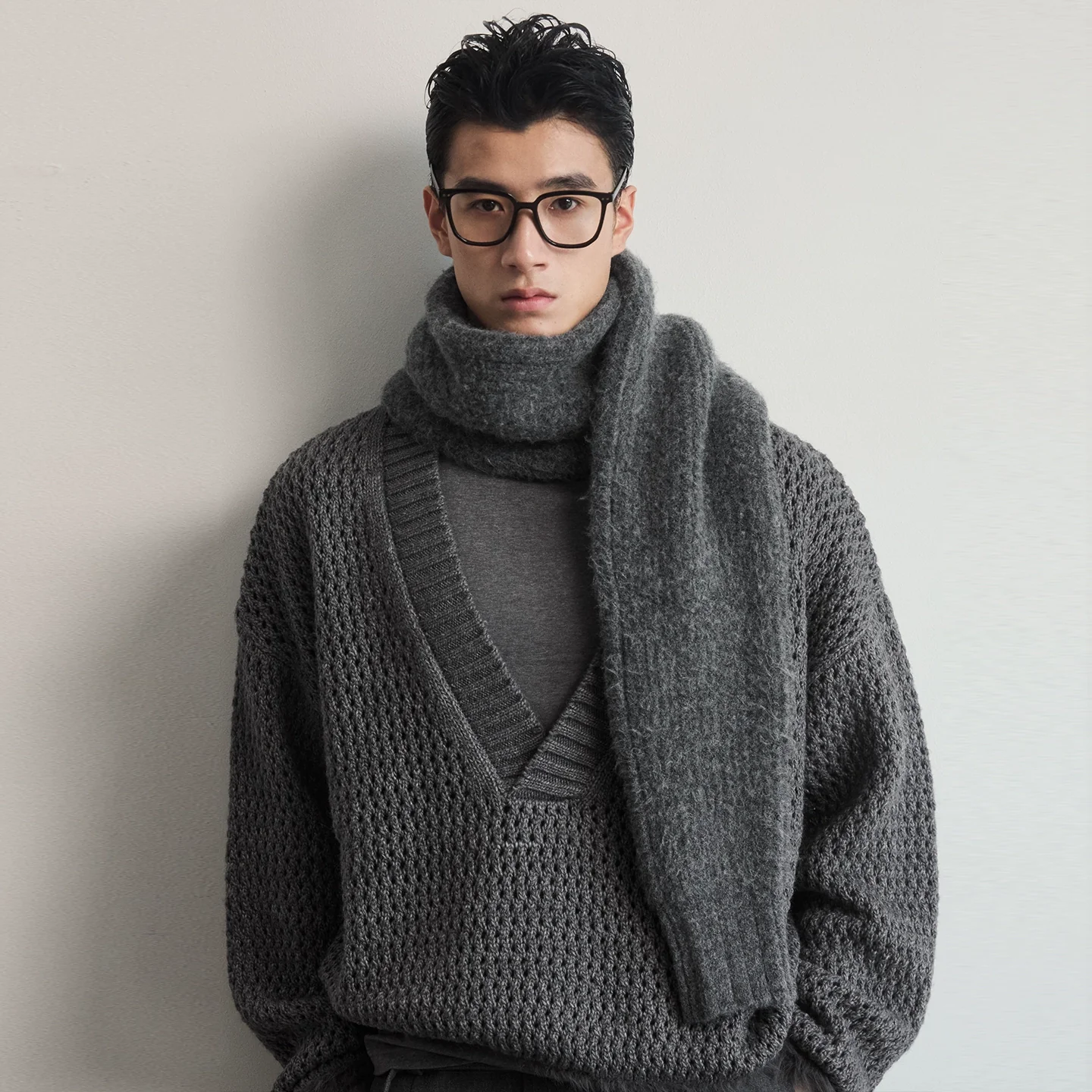 Heavyweight Rib Knit Scarf - Image 4
