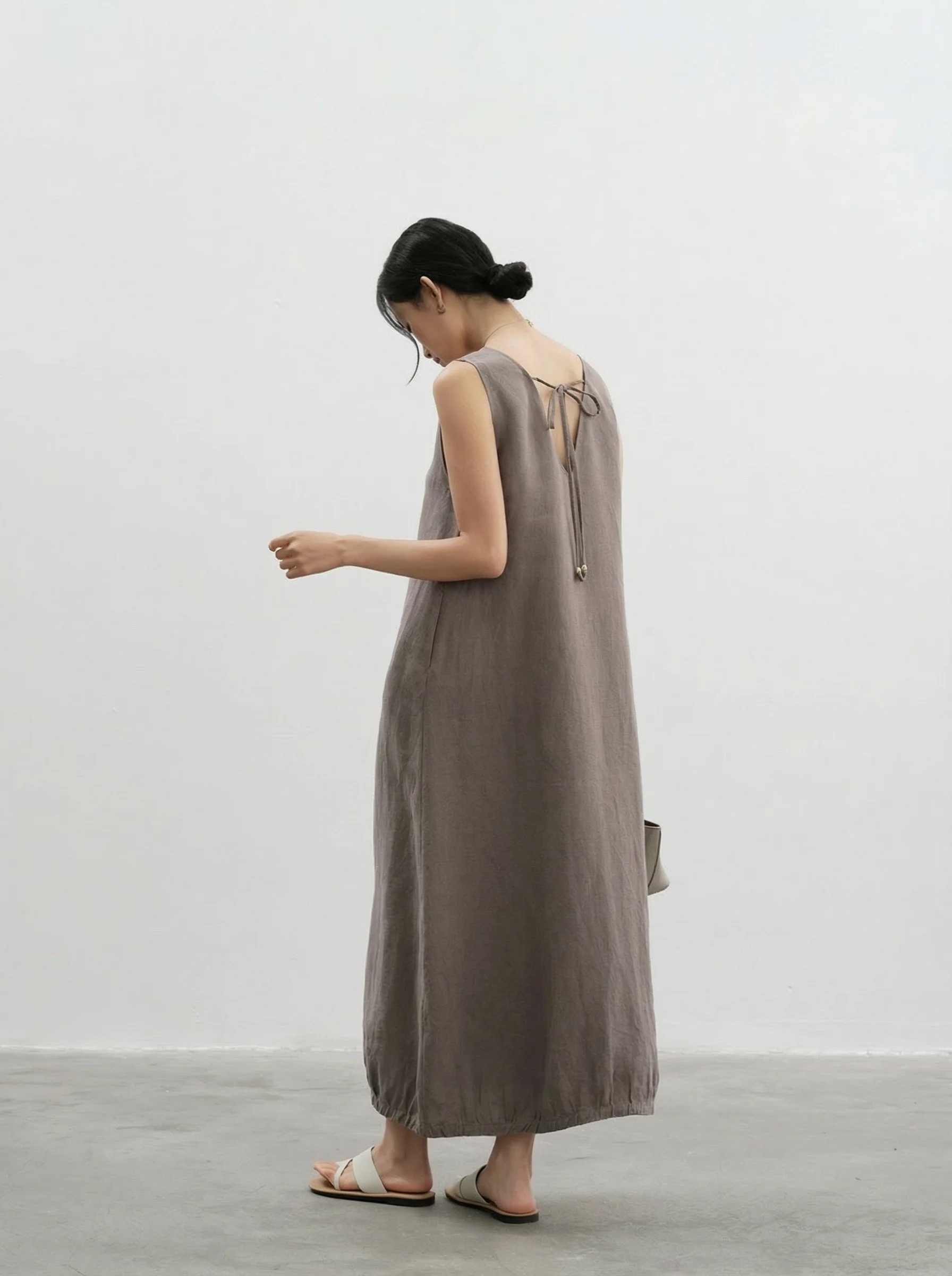 Hemp V-Neck Maxi Dress - Image 2