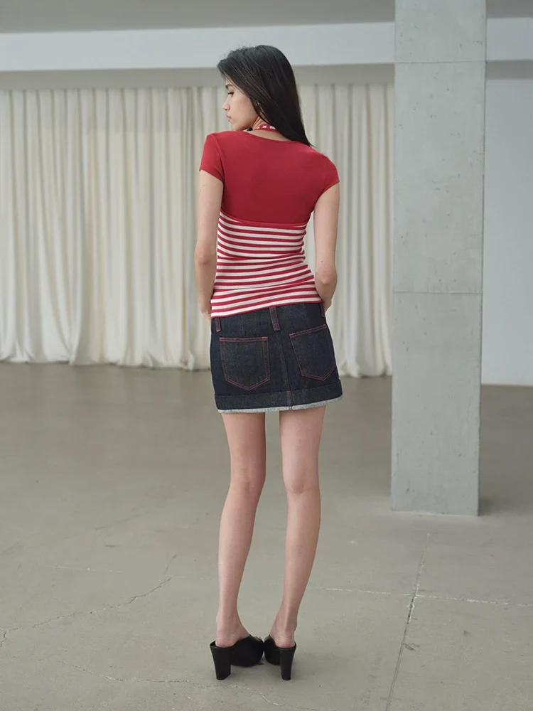 Henley V-Neck Halter Top - Image 2