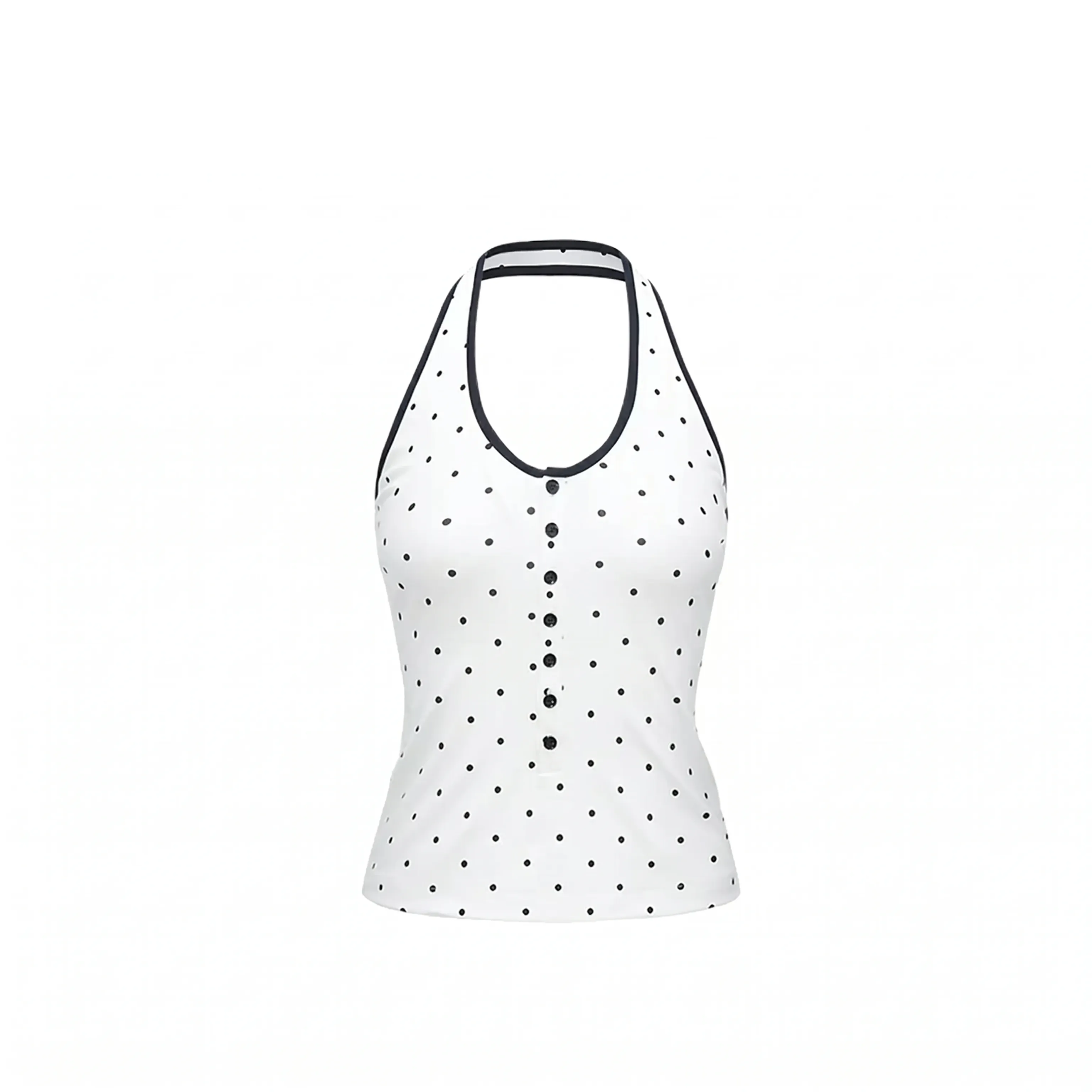 Henley V-Neck Halter Top - Image 6