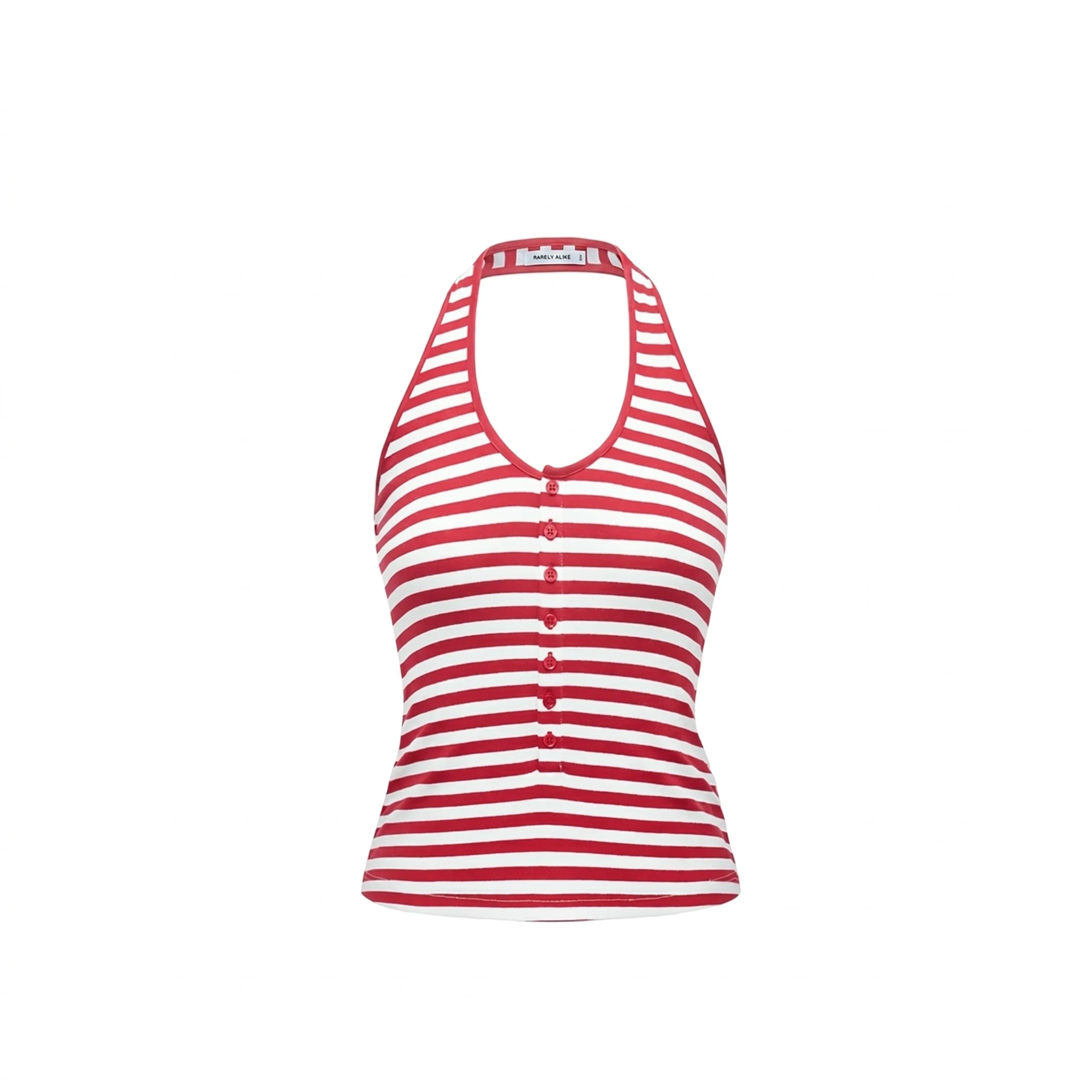 Henley V-Neck Halter Top - Image 7