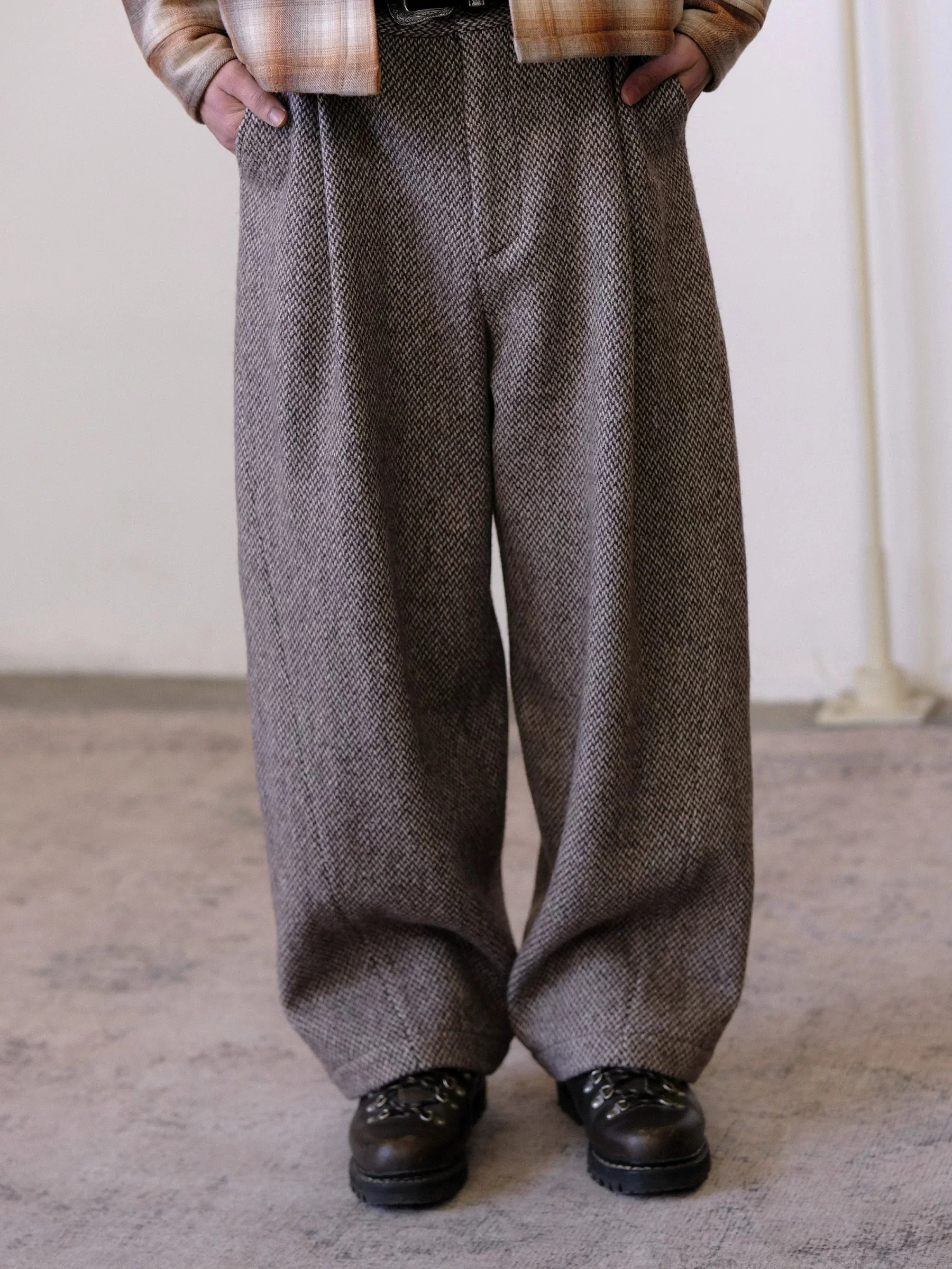 Herringbone Barrel Trousers - Image 2