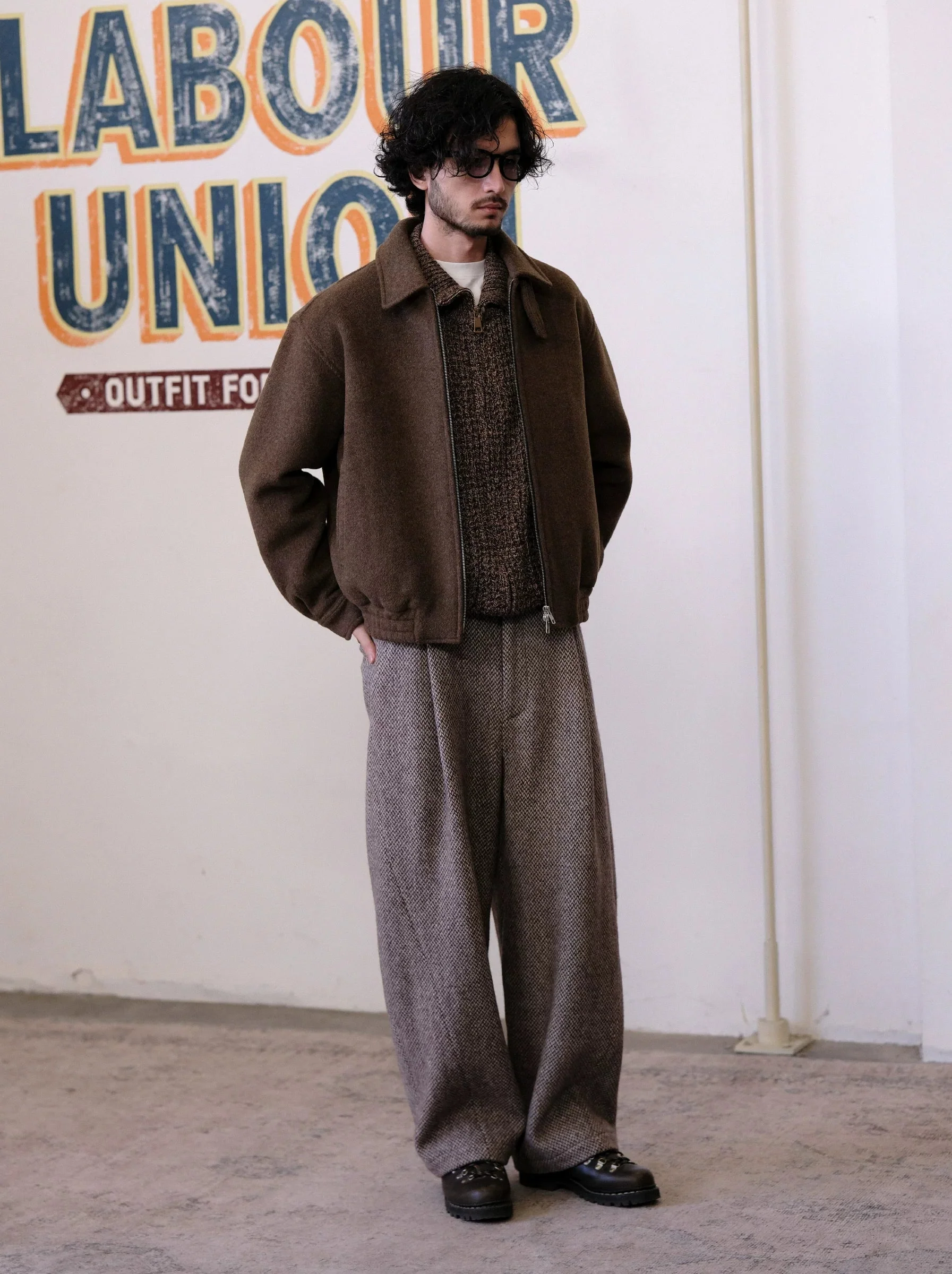 Herringbone Barrel Trousers - Image 4
