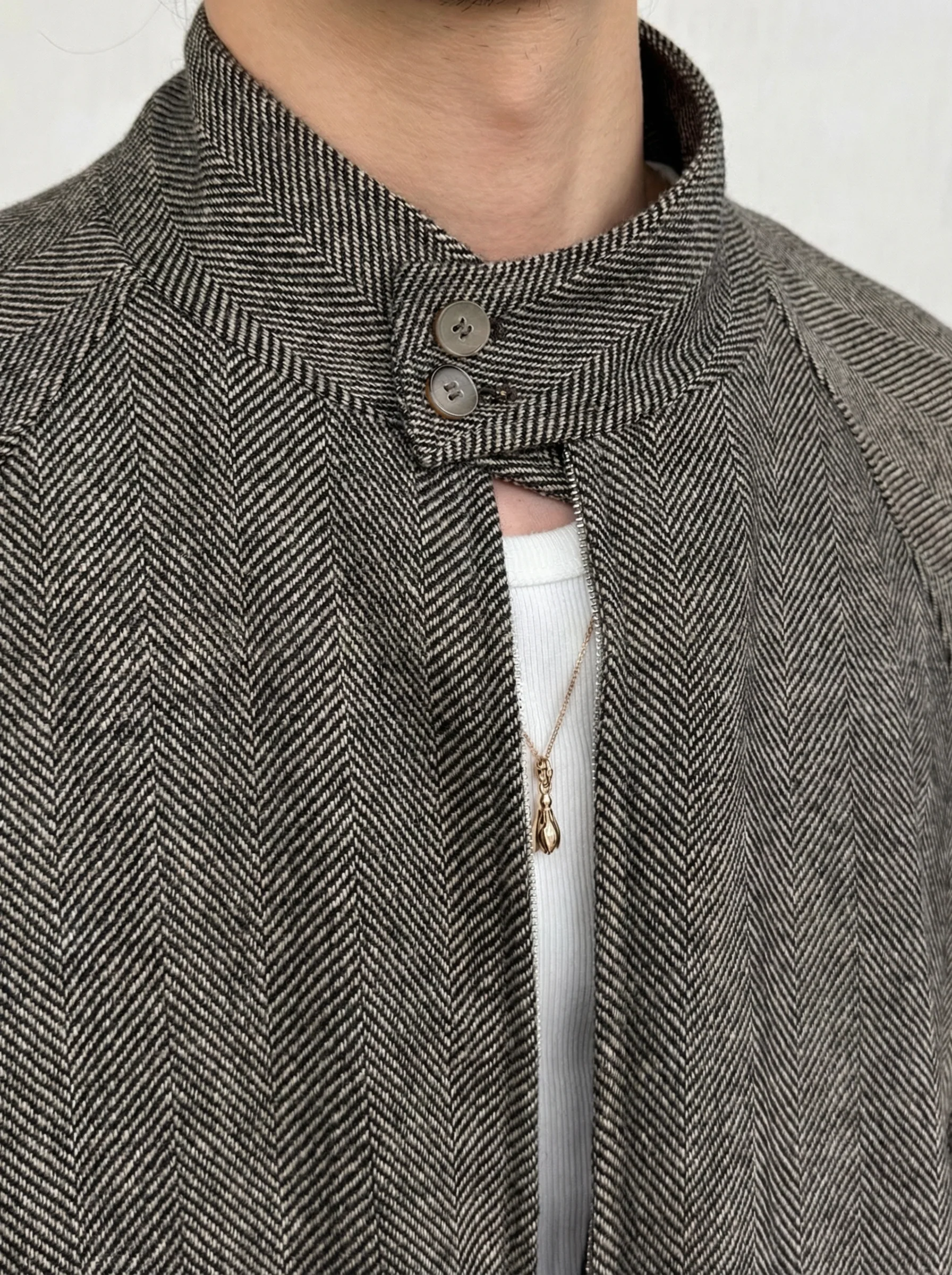 Herringbone Bomber Jacket - Image 2