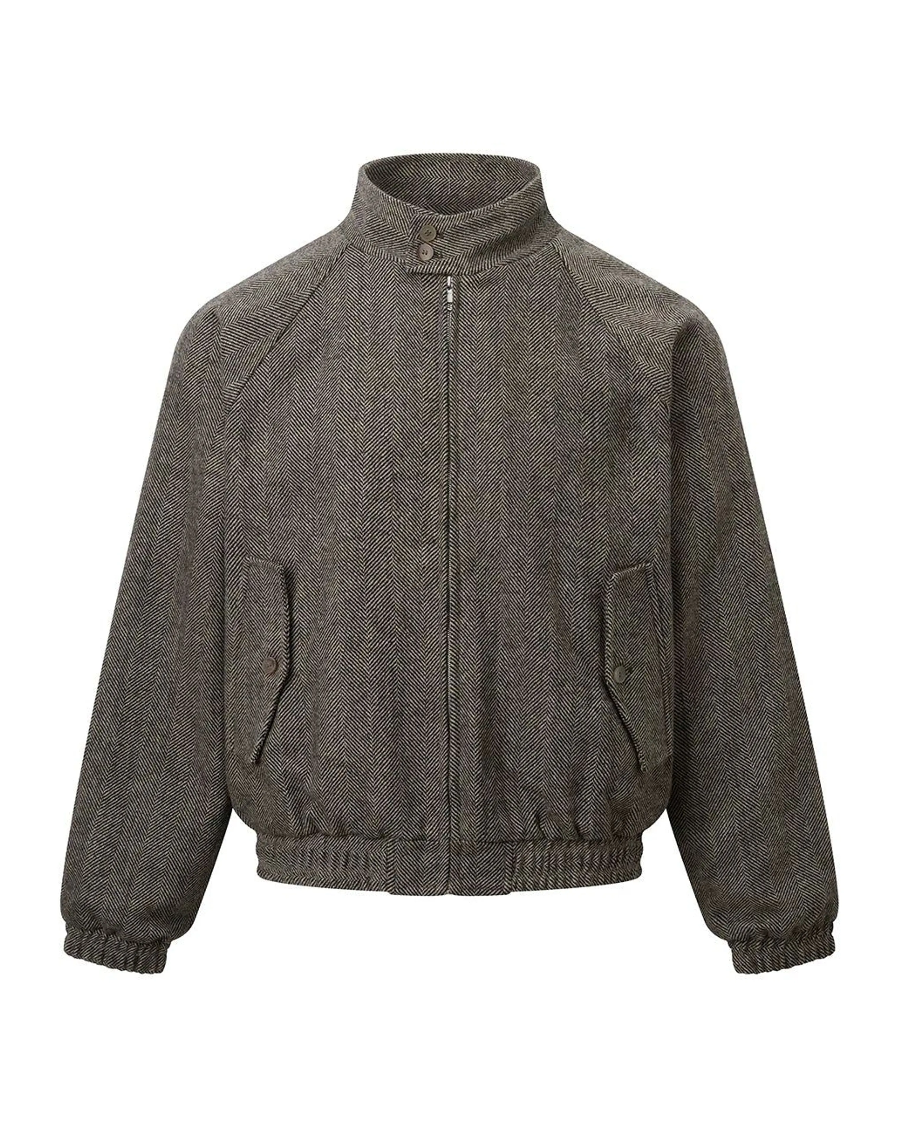 Herringbone Bomber Jacket - Image 4