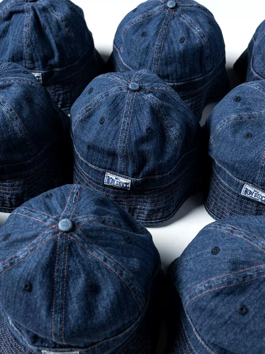 Herringbone Denim Bucket Hat - Image 3