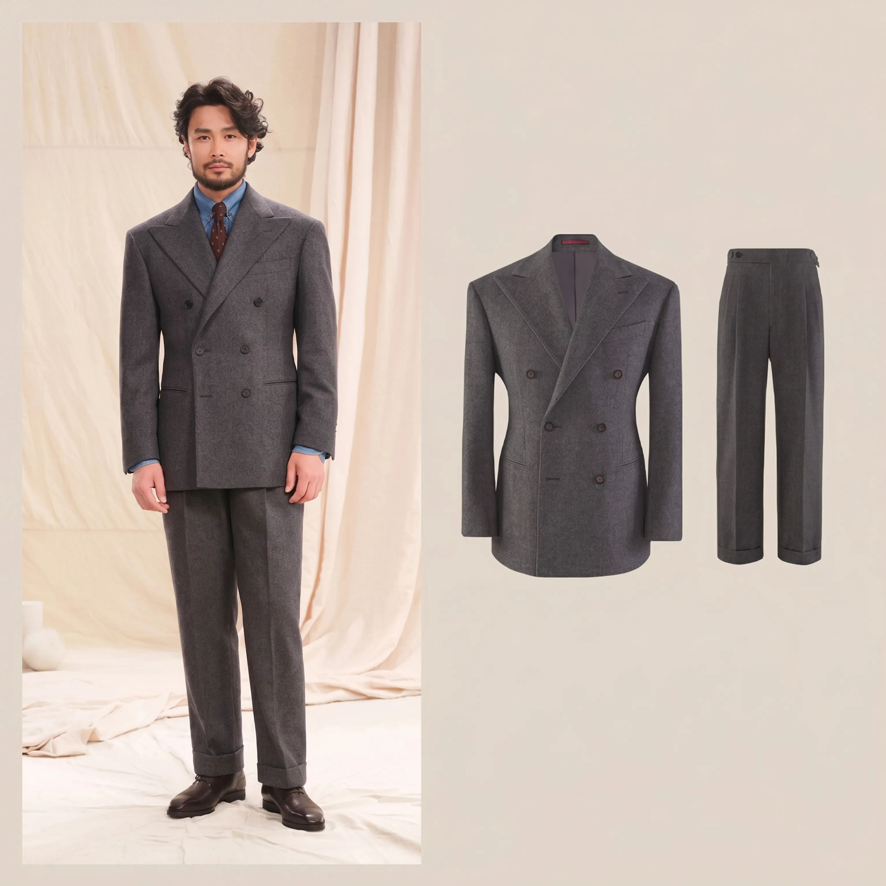 Herringbone Double-Breasted Blazer - Image 6