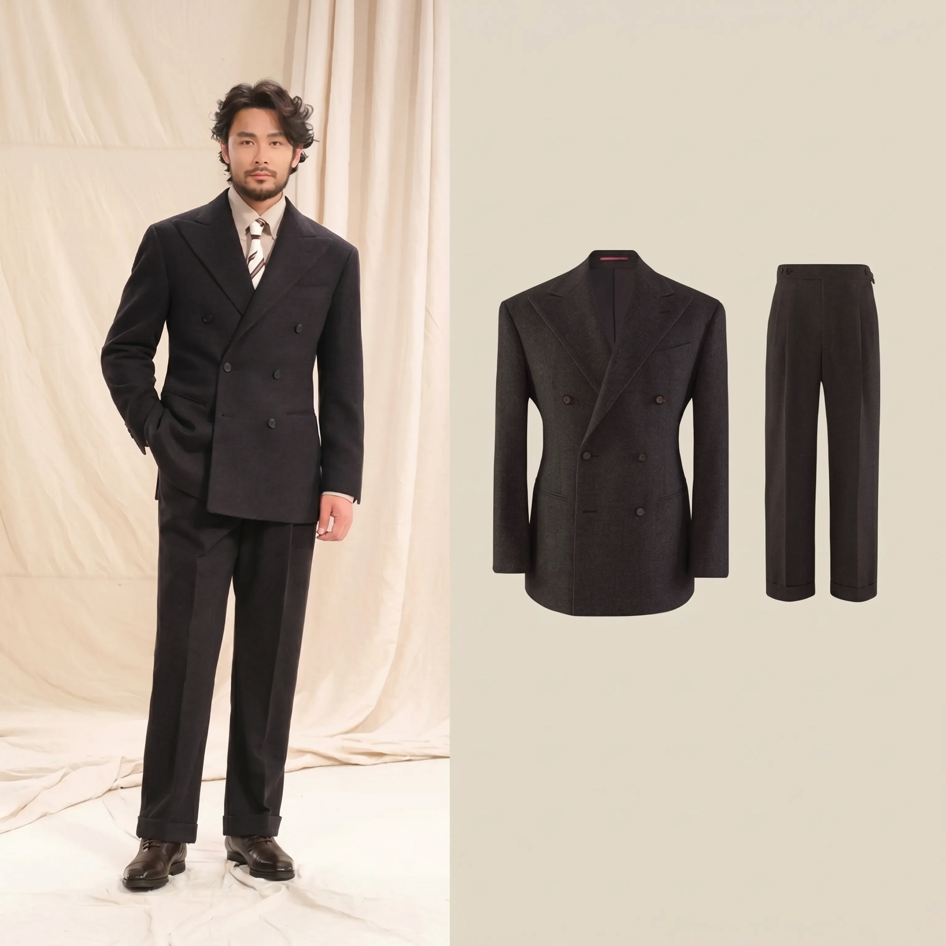 Herringbone Double-Breasted Blazer - Image 8