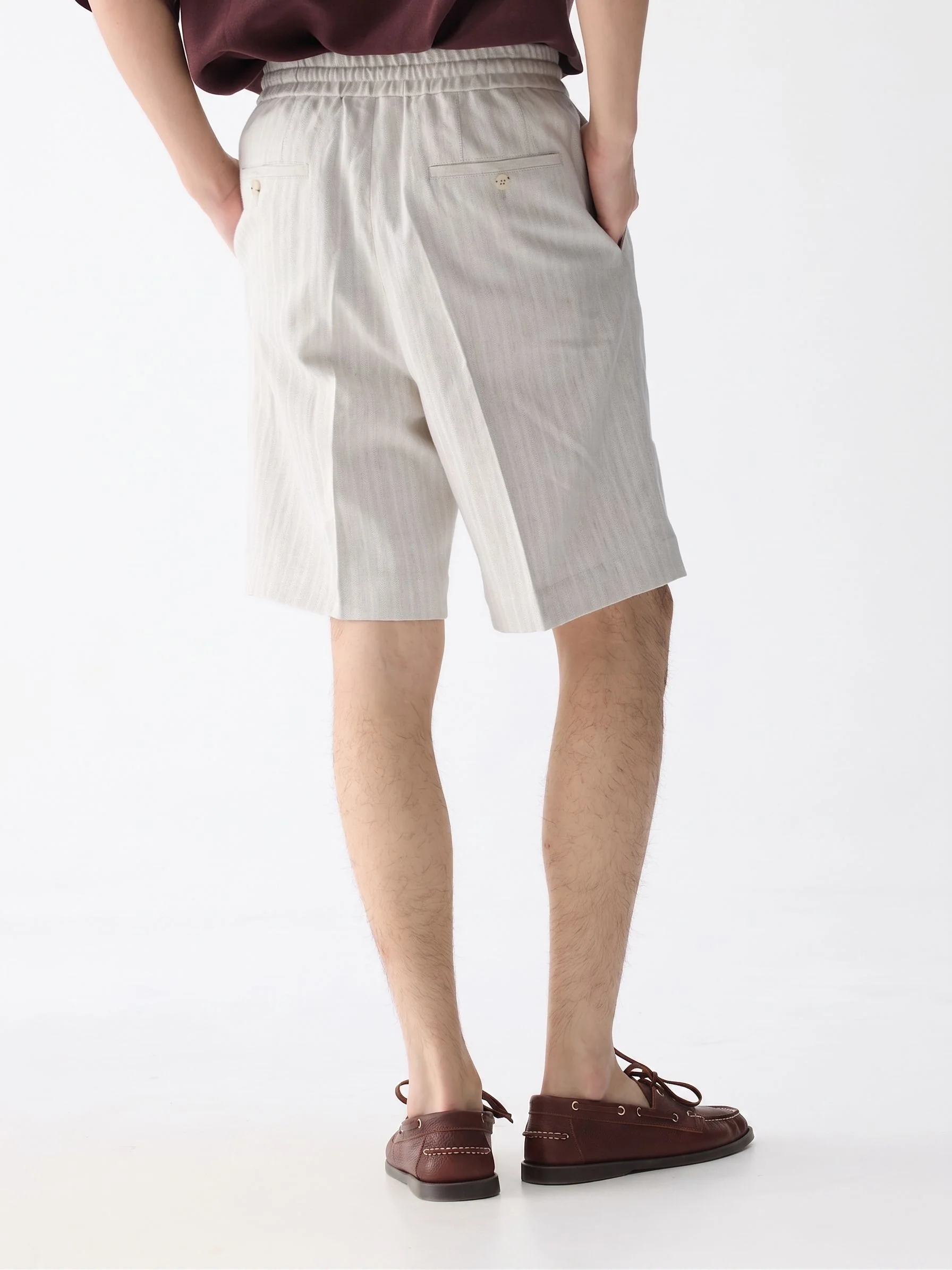 Herringbone Drawstring Shorts - Image 3