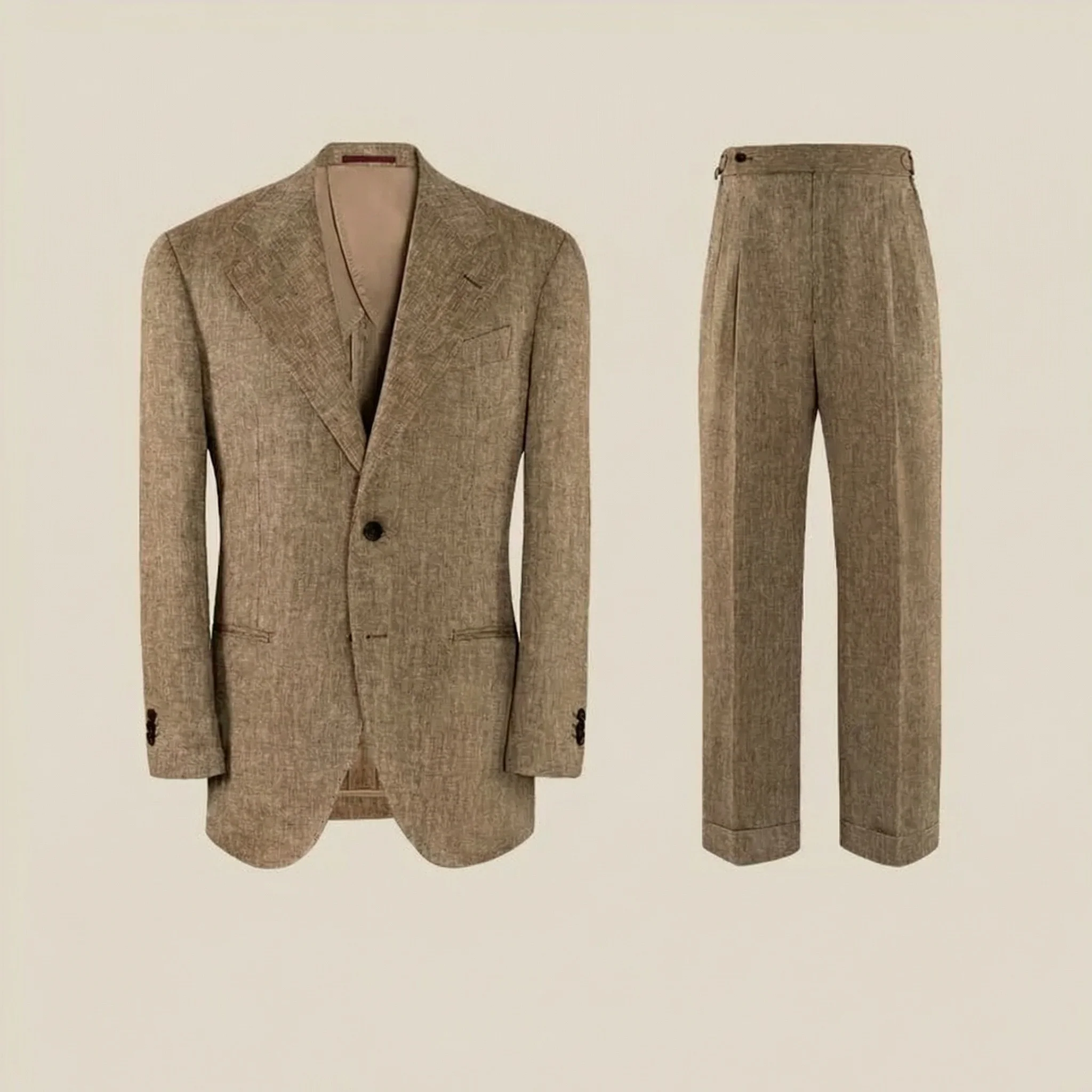 Herringbone Linen Suit - Image 7