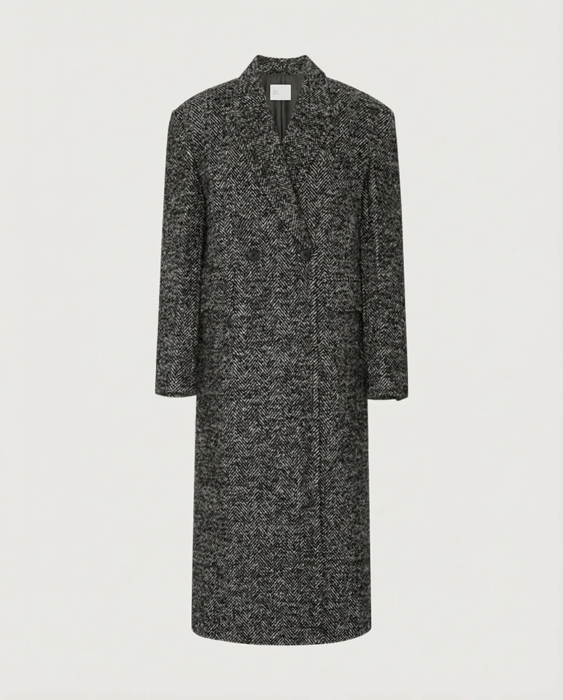 Herringbone Long Coat - Image 6