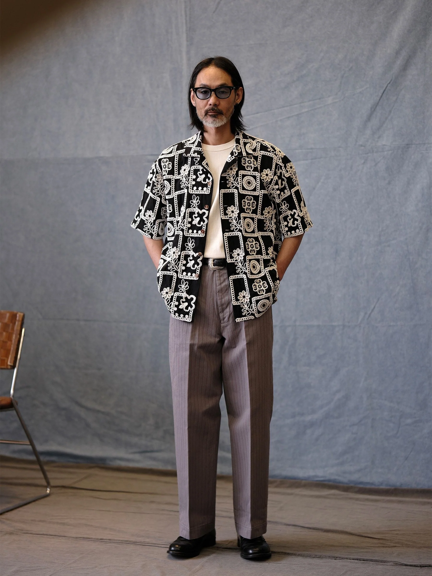 Herringbone Pinstripe Trousers - Image 3
