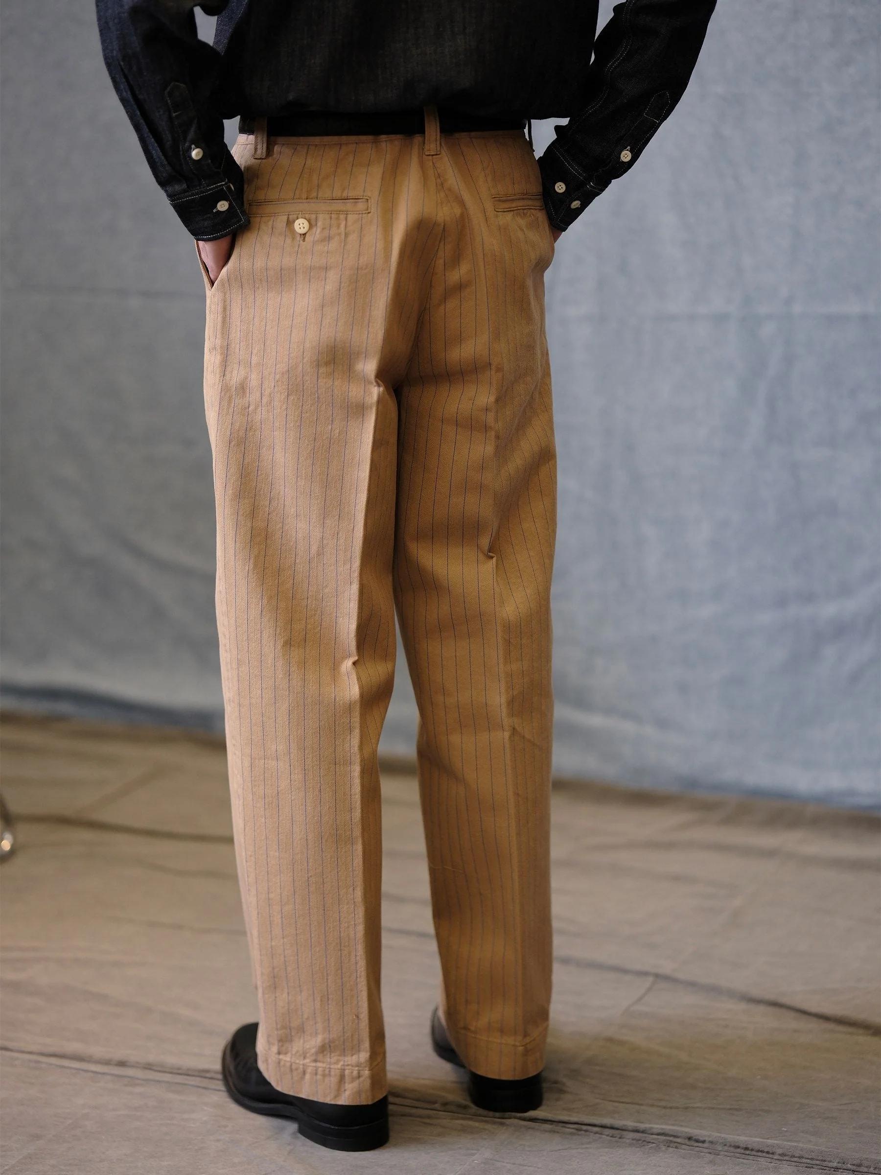 Herringbone Pinstripe Trousers - Image 5